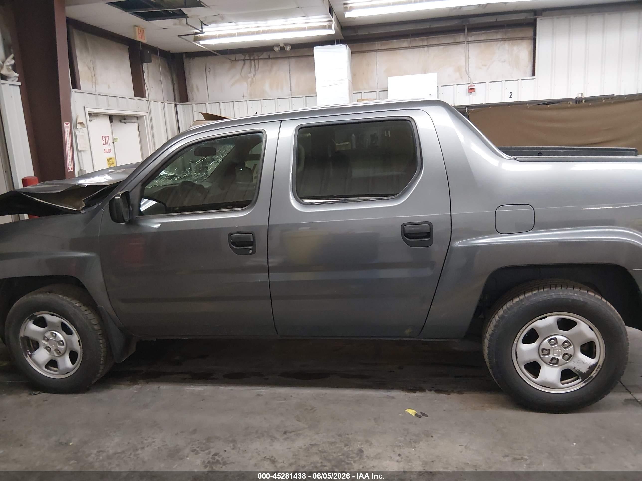 2012 Honda Ridgeline Rt Gray vin: 5FPYK1F22CB456932