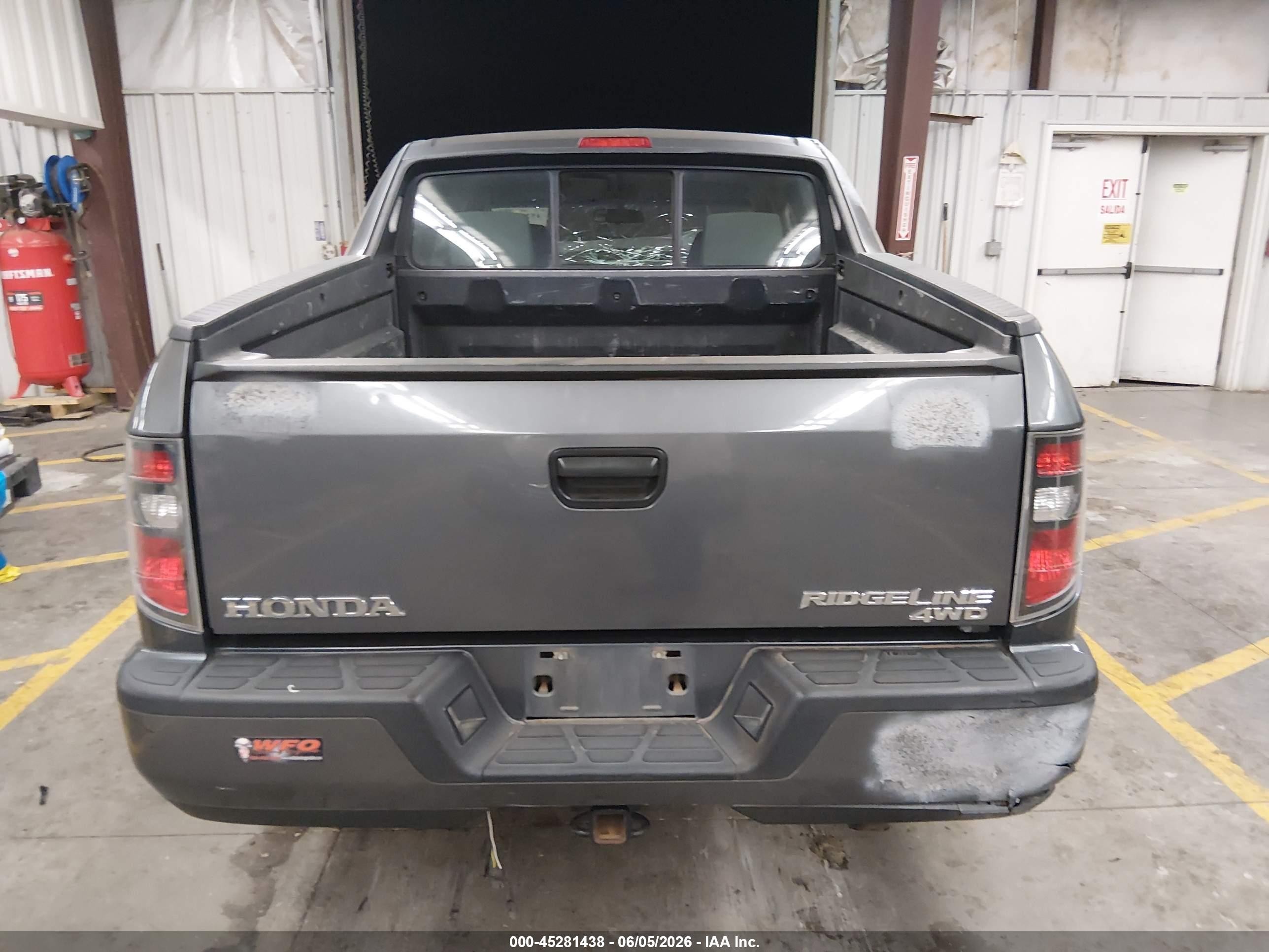 2012 Honda Ridgeline Rt Gray vin: 5FPYK1F22CB456932