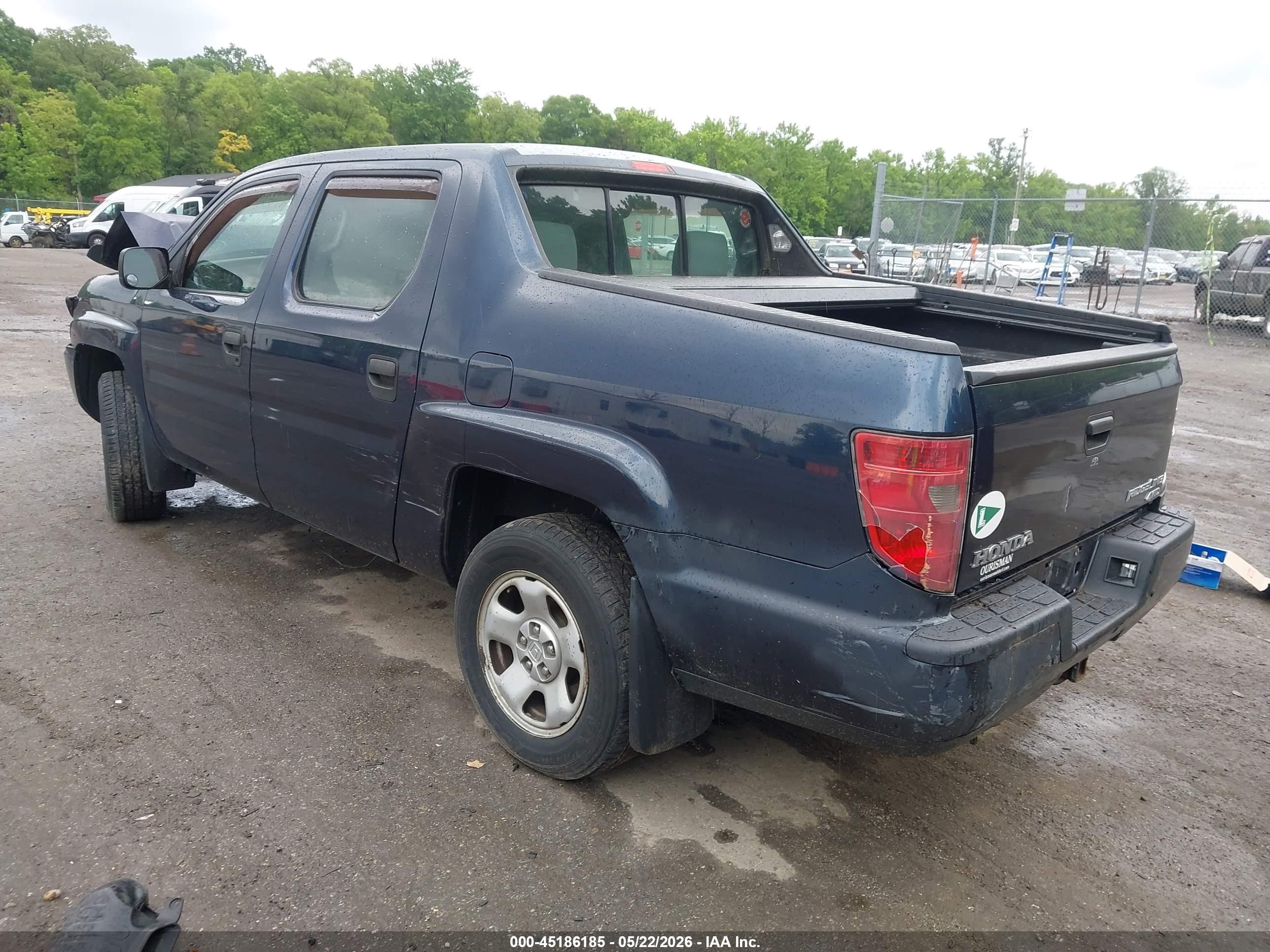 2011 Honda Ridgeline Rt Dark Blue vin: 5FPYK1F23BB452242