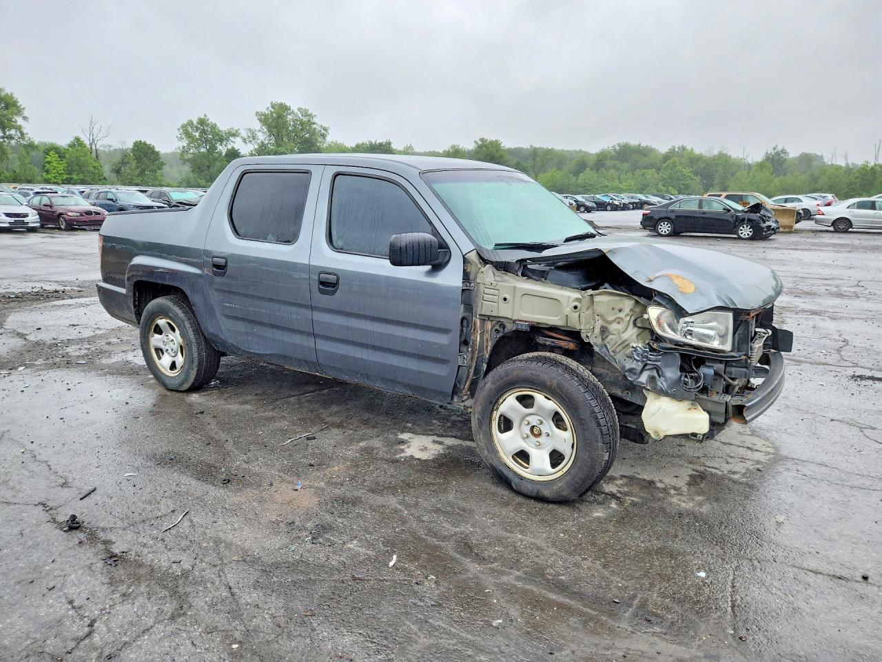 2010 Honda Ridgeline Rt Gray vin: 5FPYK1F24AB001996