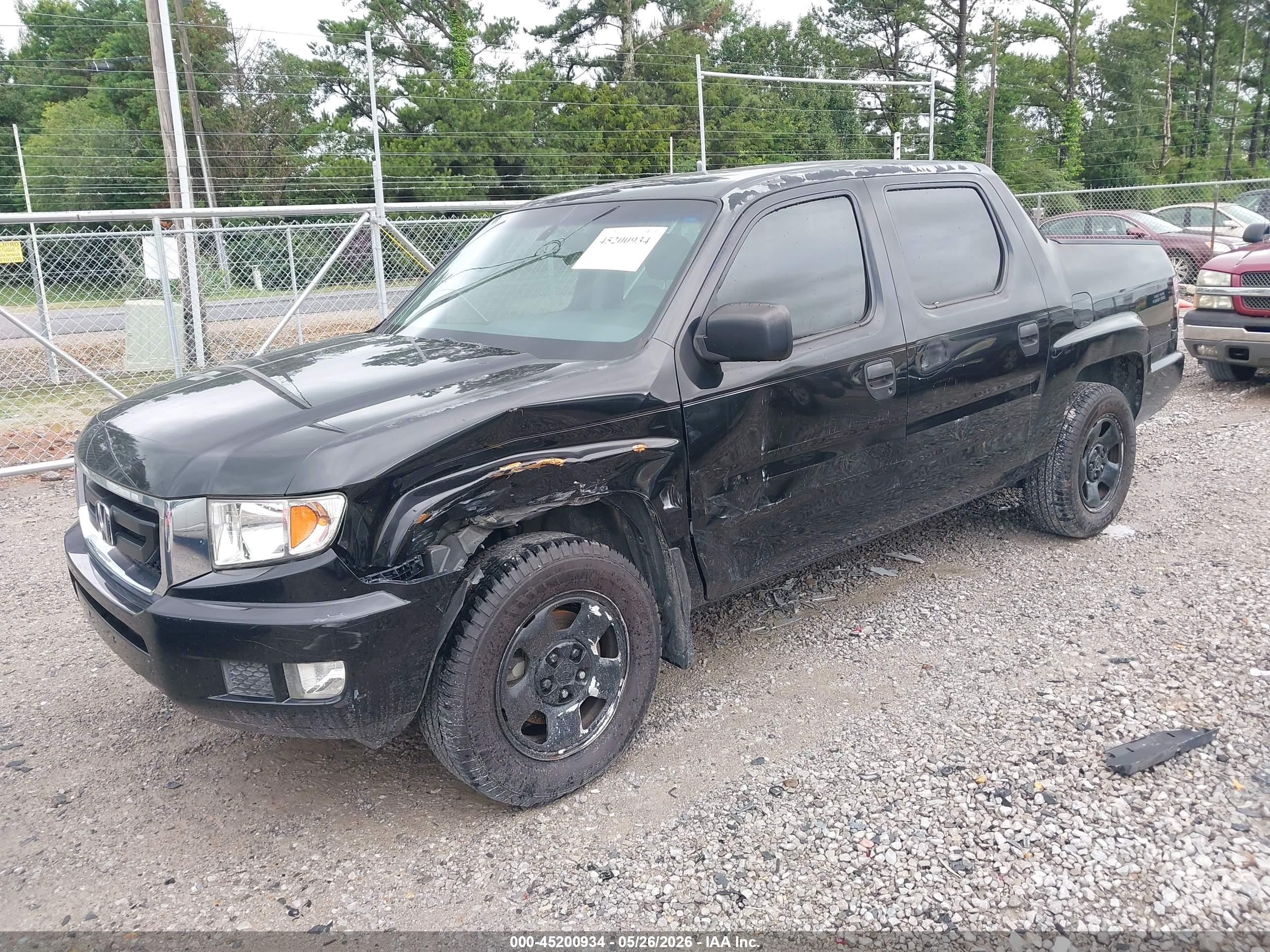2010 Honda Ridgeline Rt Black vin: 5FPYK1F24AB002338