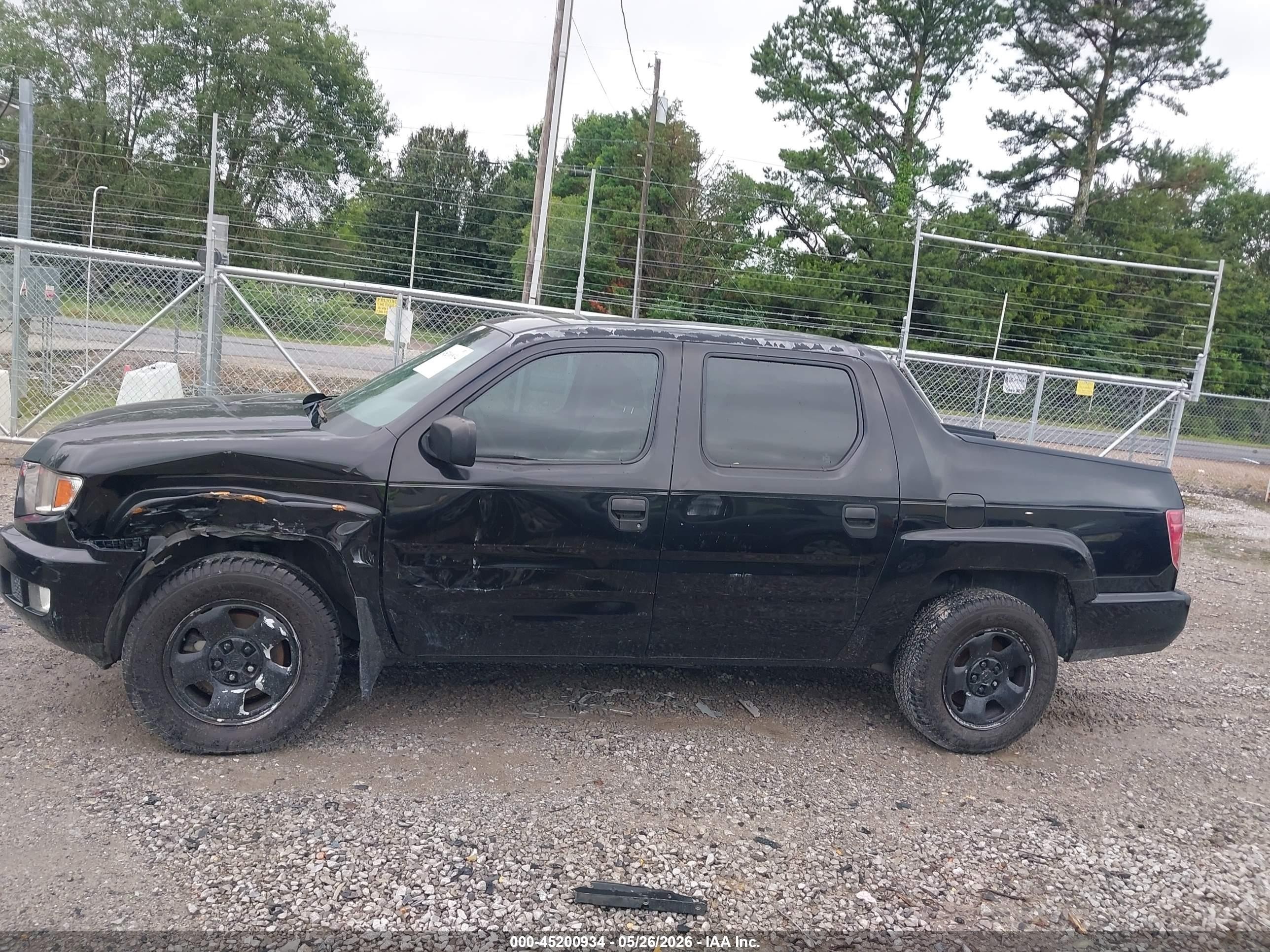 2010 Honda Ridgeline Rt Black vin: 5FPYK1F24AB002338