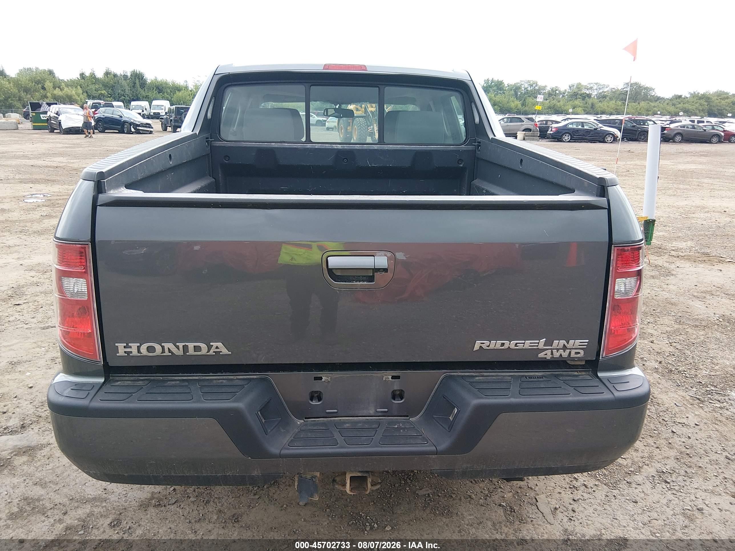 2013 Honda Ridgeline Rt Серый vin: 5FPYK1F24DB009391
