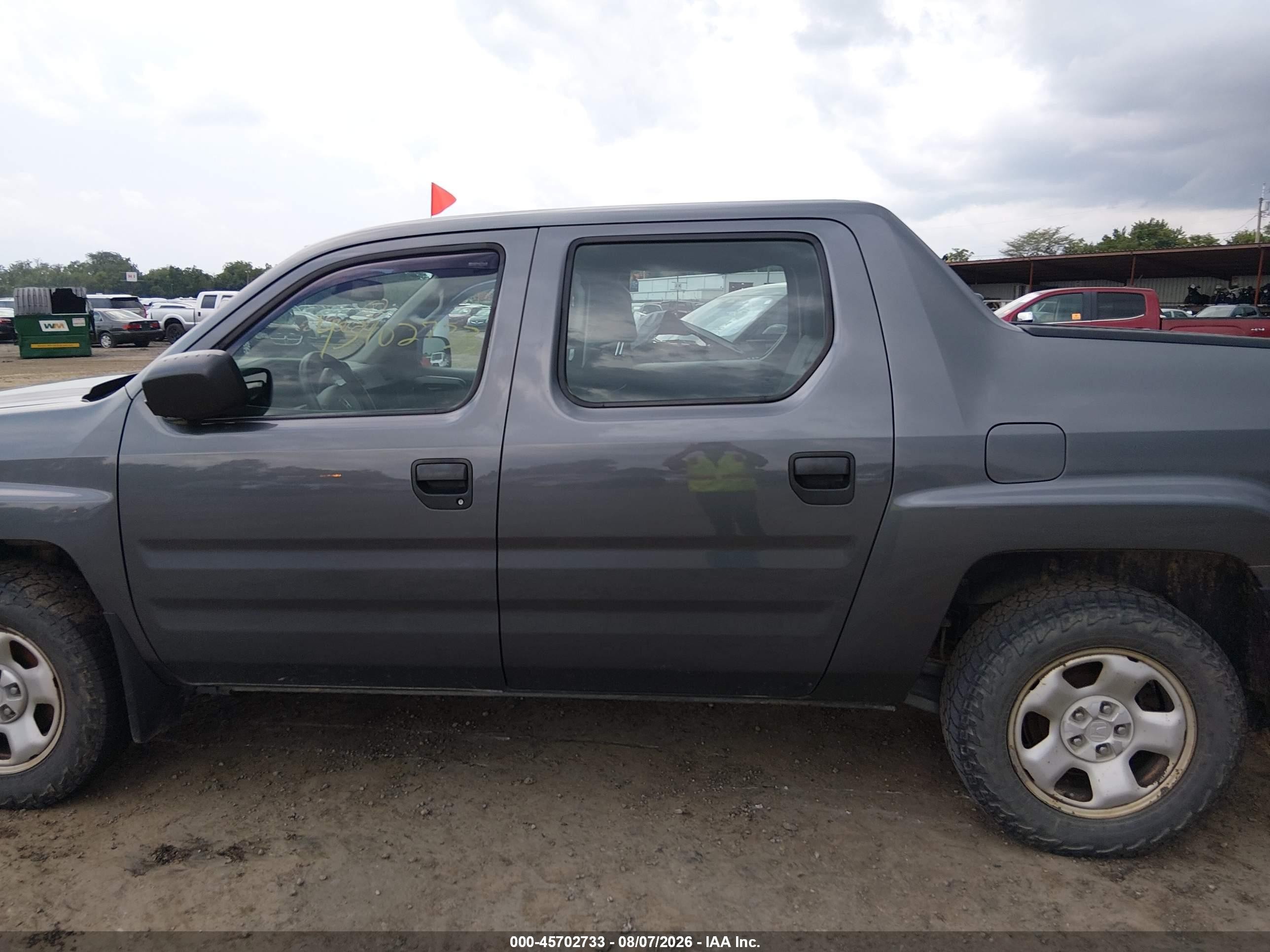 2013 Honda Ridgeline Rt Серый vin: 5FPYK1F24DB009391