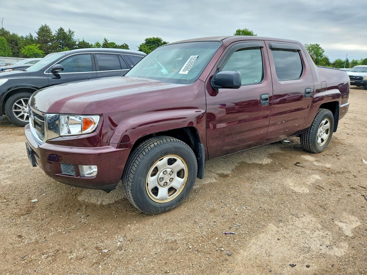 2011 Honda Ridgeline Rt Maroon vin: 5FPYK1F25BB003581