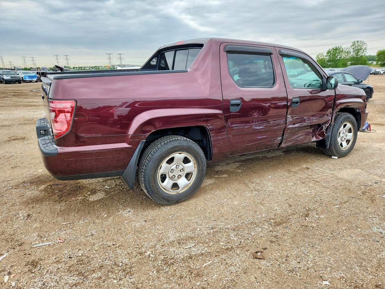 2011 Honda Ridgeline Rt Maroon vin: 5FPYK1F25BB003581