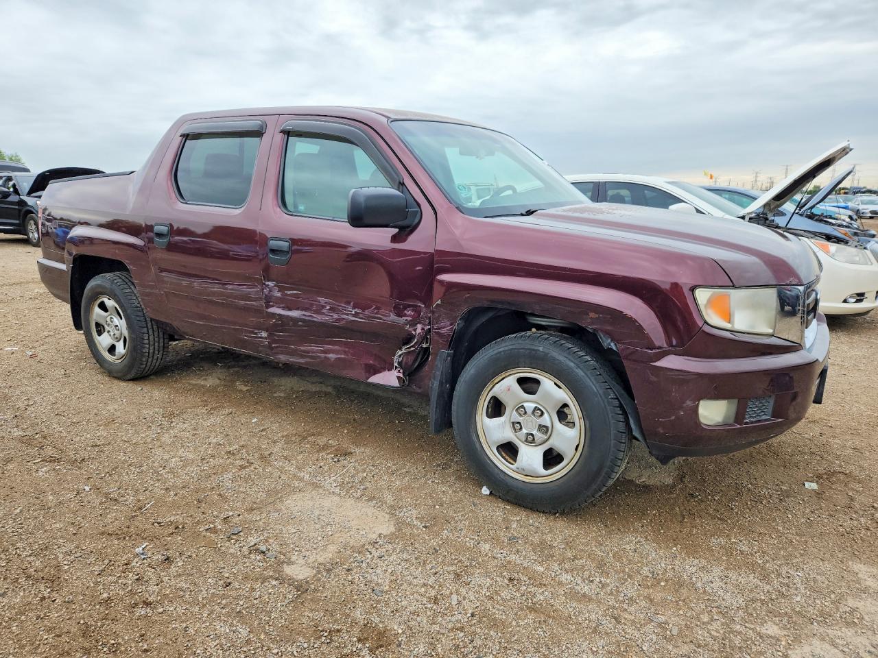 2011 Honda Ridgeline Rt Maroon vin: 5FPYK1F25BB003581