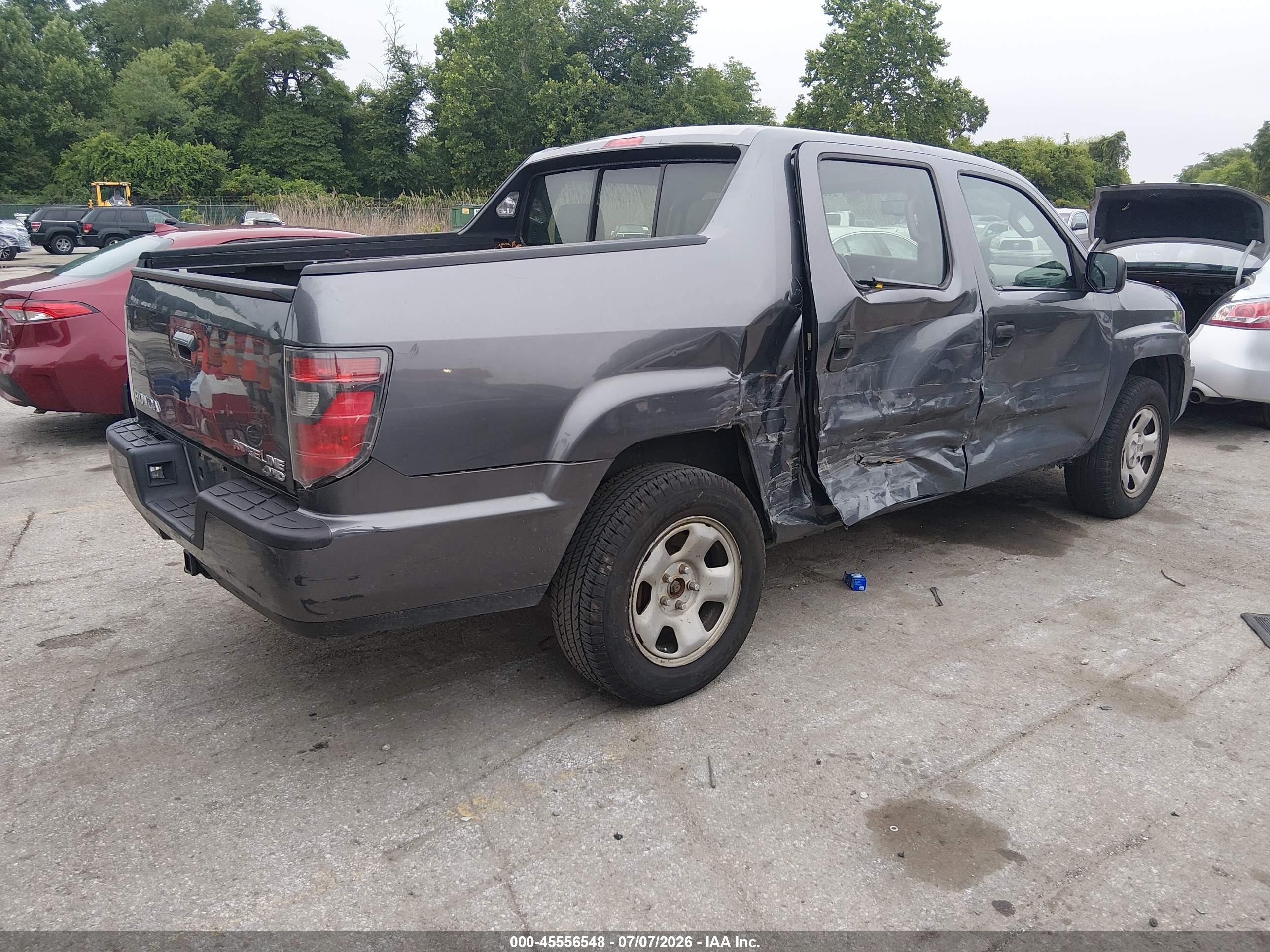 2013 Honda Ridgeline Rt Gray vin: 5FPYK1F26DB013653