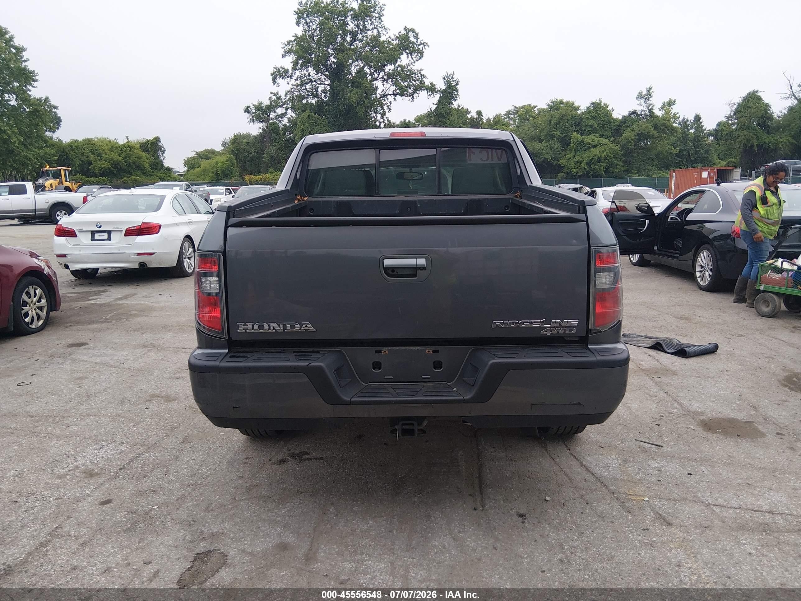 2013 Honda Ridgeline Rt Gray vin: 5FPYK1F26DB013653