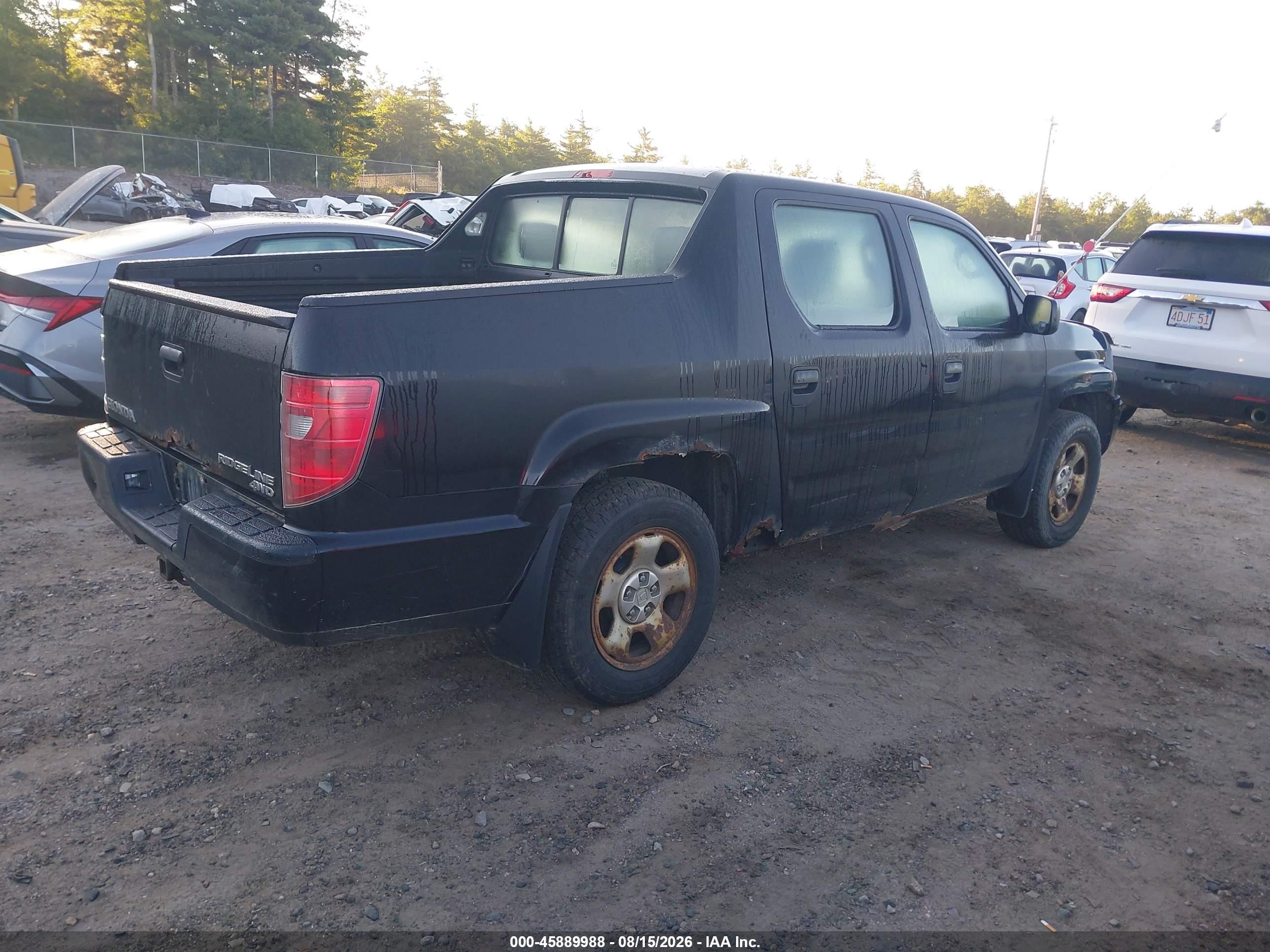 2010 Honda Ridgeline Rt Black vin: 5FPYK1F27AB003435