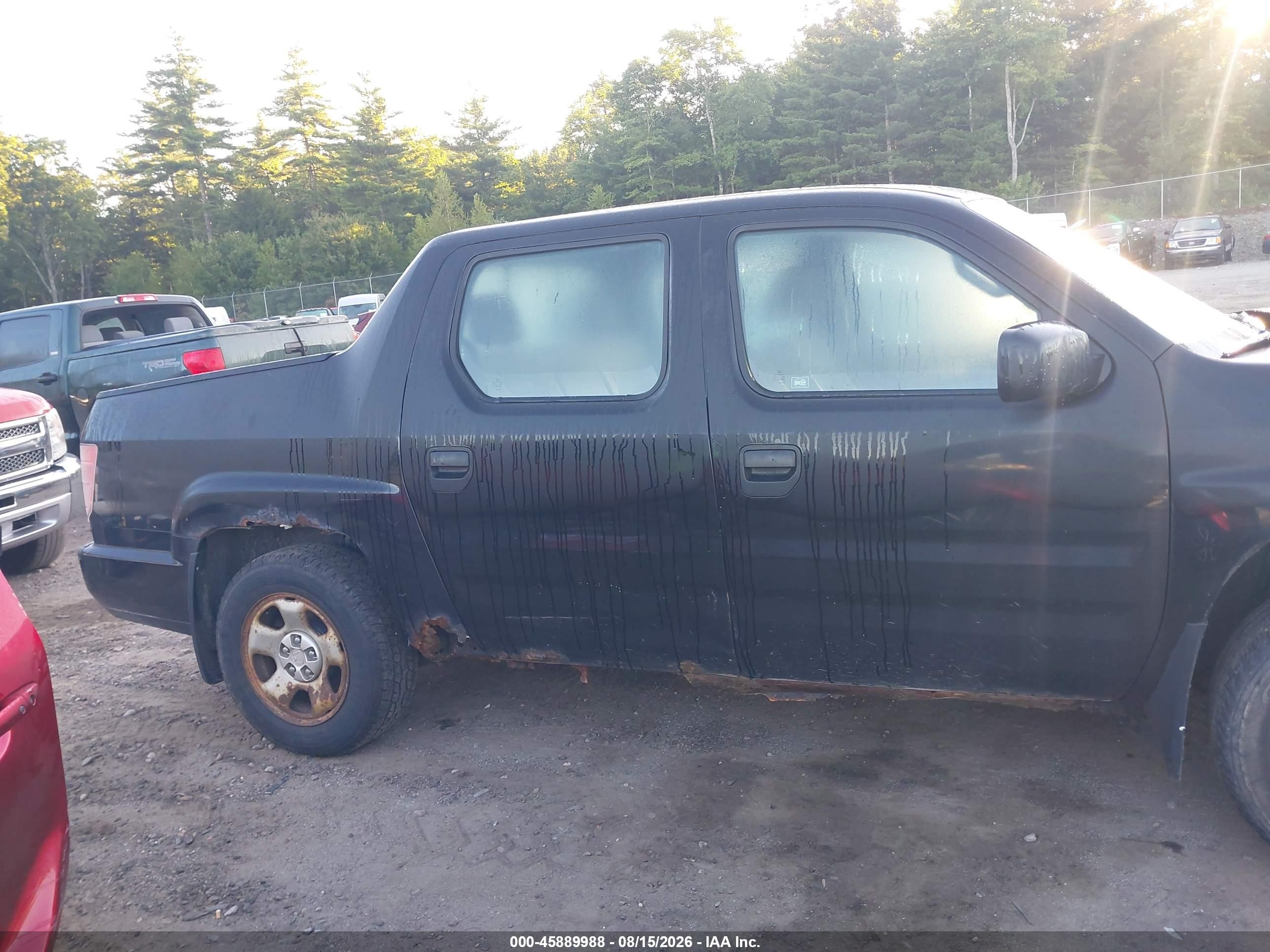 2010 Honda Ridgeline Rt Black vin: 5FPYK1F27AB003435