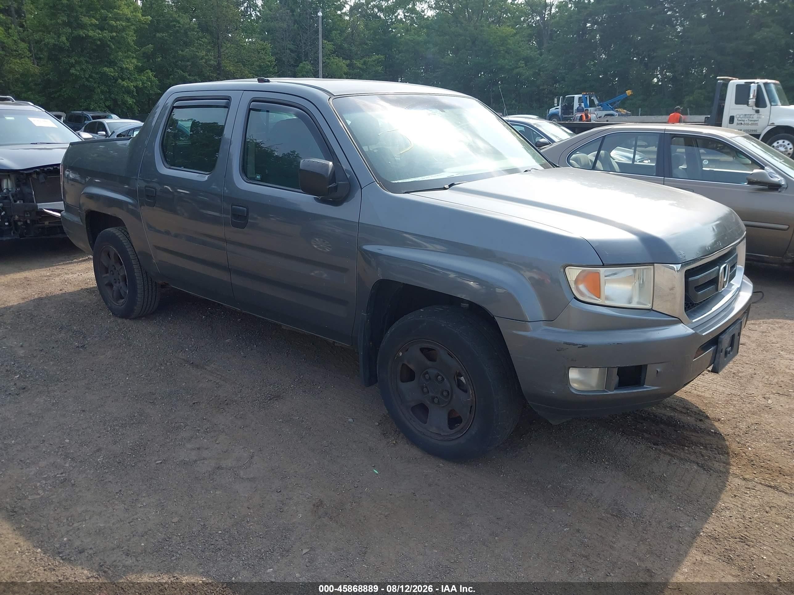 2011 Honda Ridgeline Rt Gray vin: 5FPYK1F28BB003008