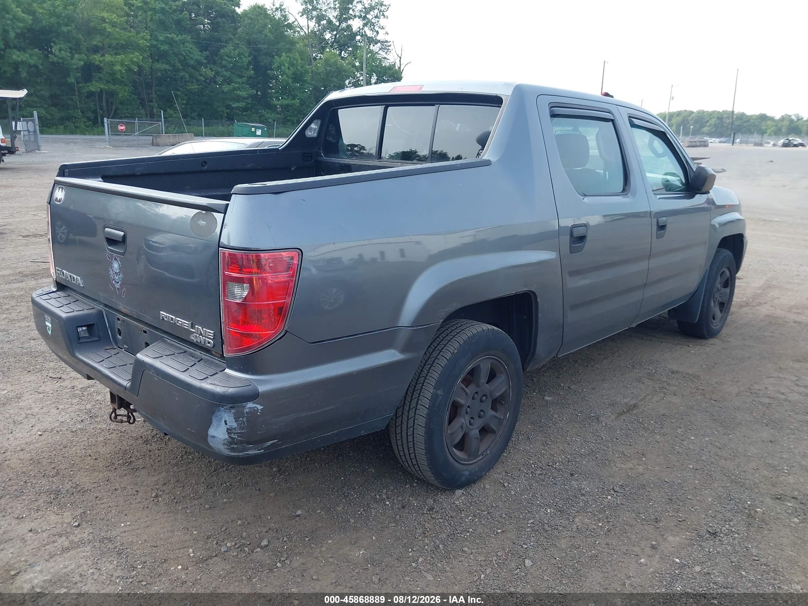2011 Honda Ridgeline Rt Gray vin: 5FPYK1F28BB003008