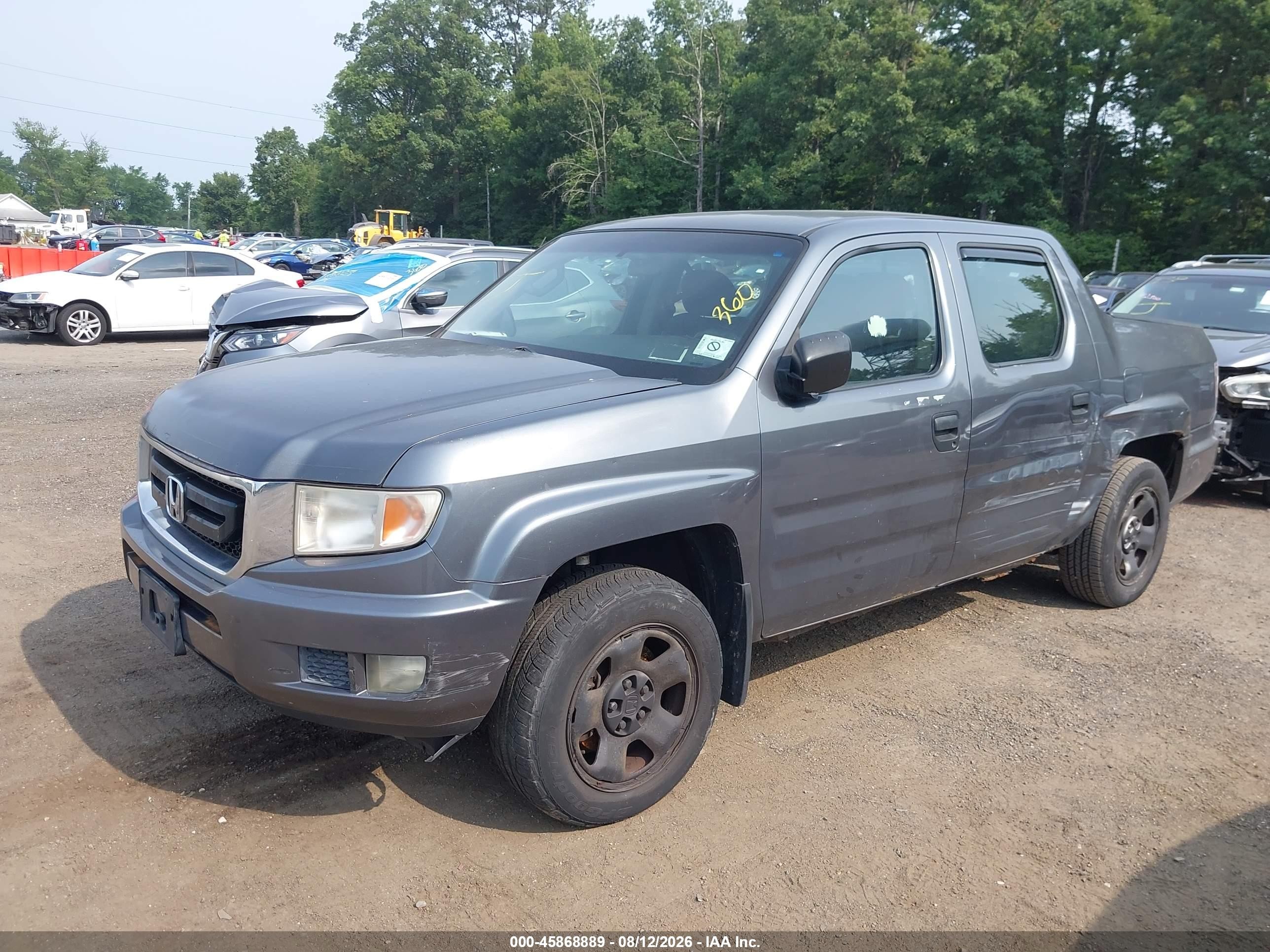 2011 Honda Ridgeline Rt Gray vin: 5FPYK1F28BB003008