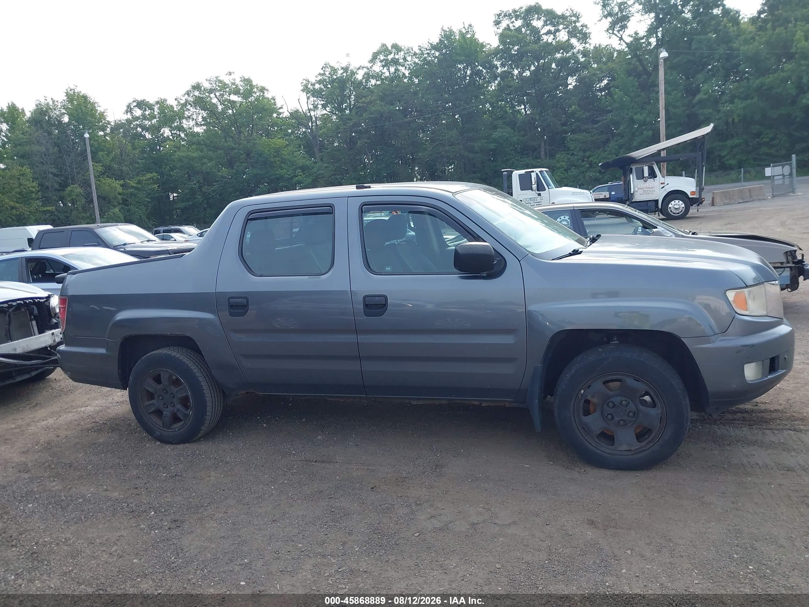 2011 Honda Ridgeline Rt Gray vin: 5FPYK1F28BB003008