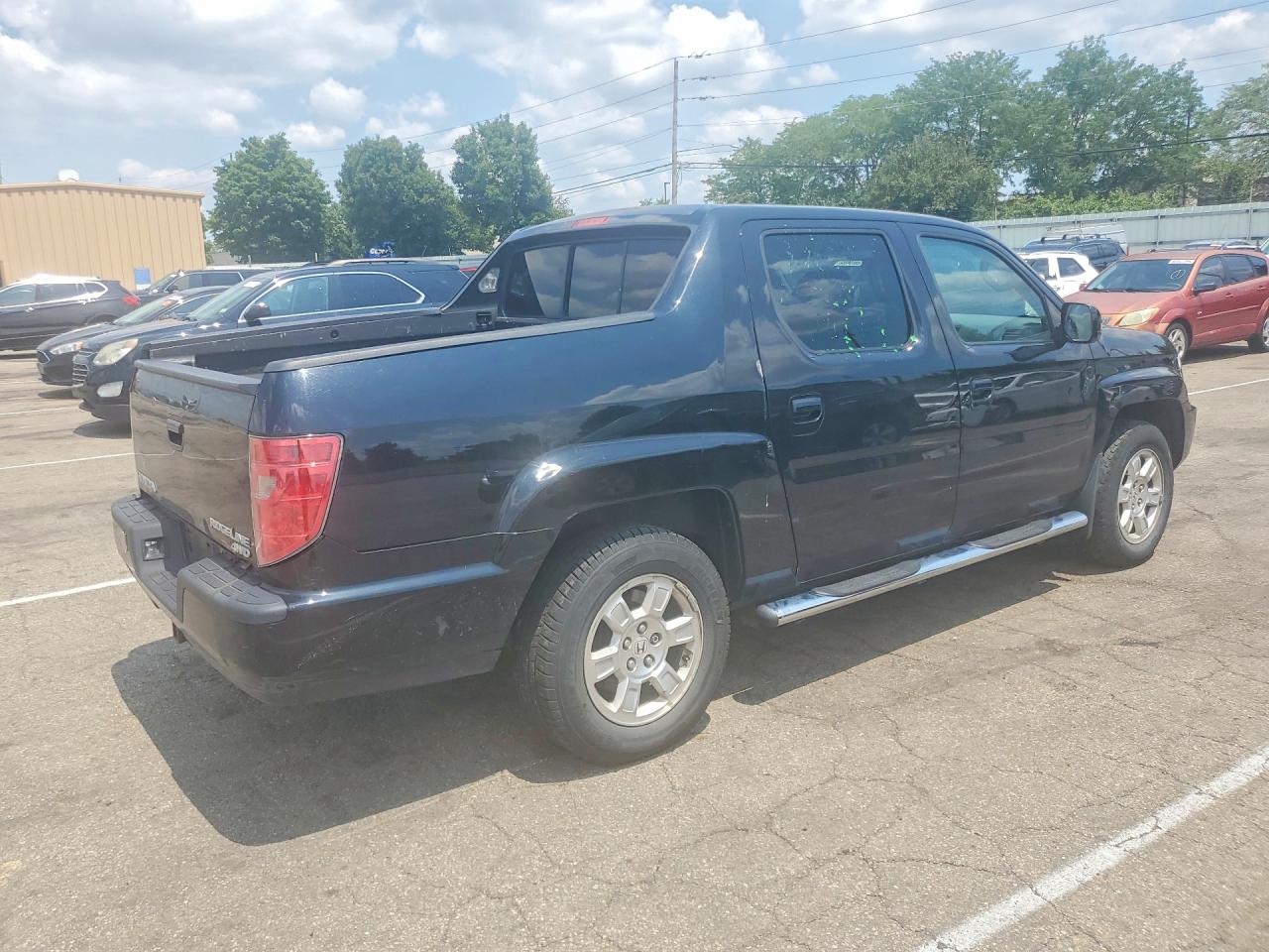 2011 Honda Ridgeline Rts Black vin: 5FPYK1F40BB002694