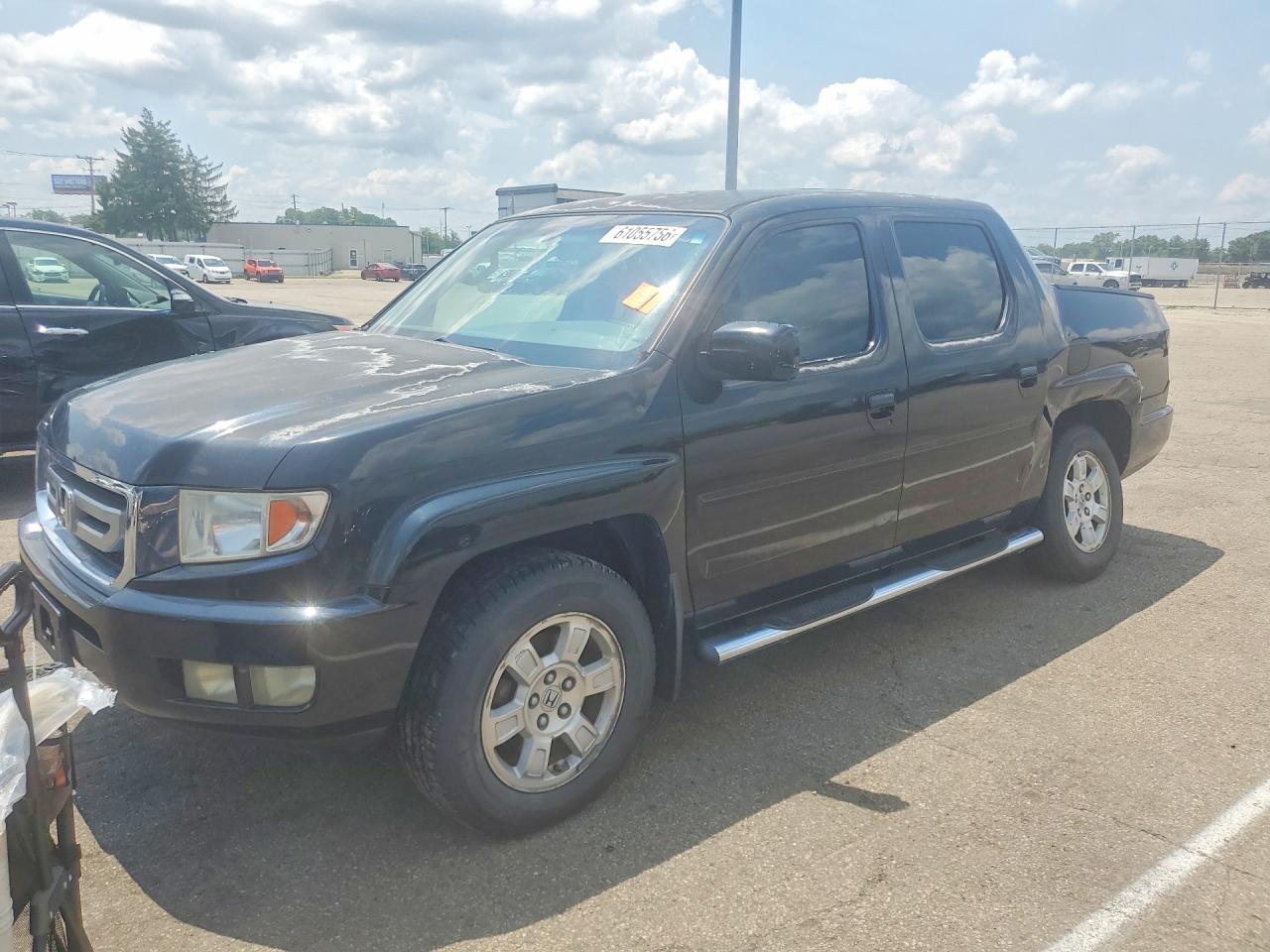 2011 Honda Ridgeline Rts Black vin: 5FPYK1F40BB002694