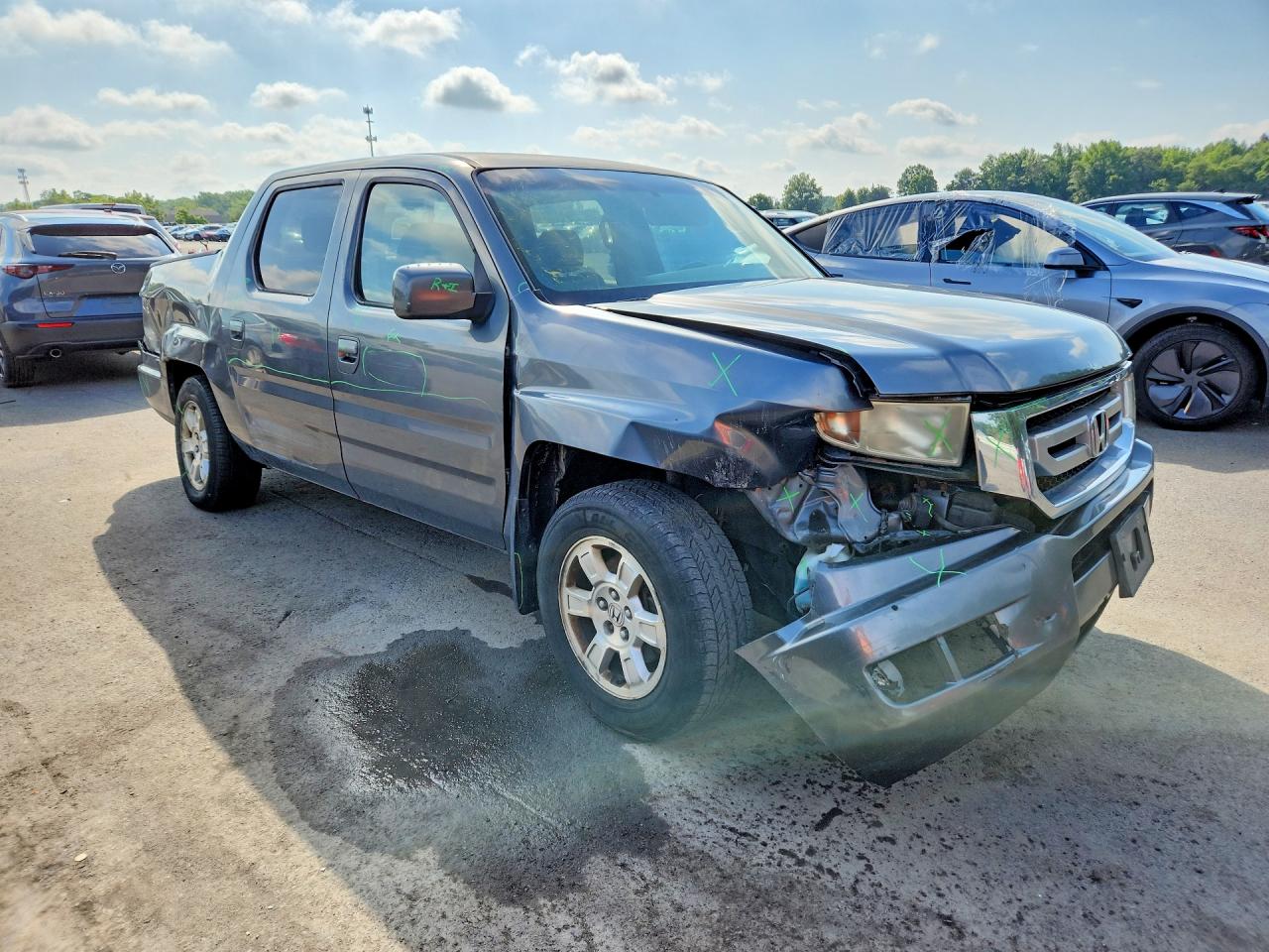 2010 Honda Ridgeline Rts Серый vin: 5FPYK1F42AB001061