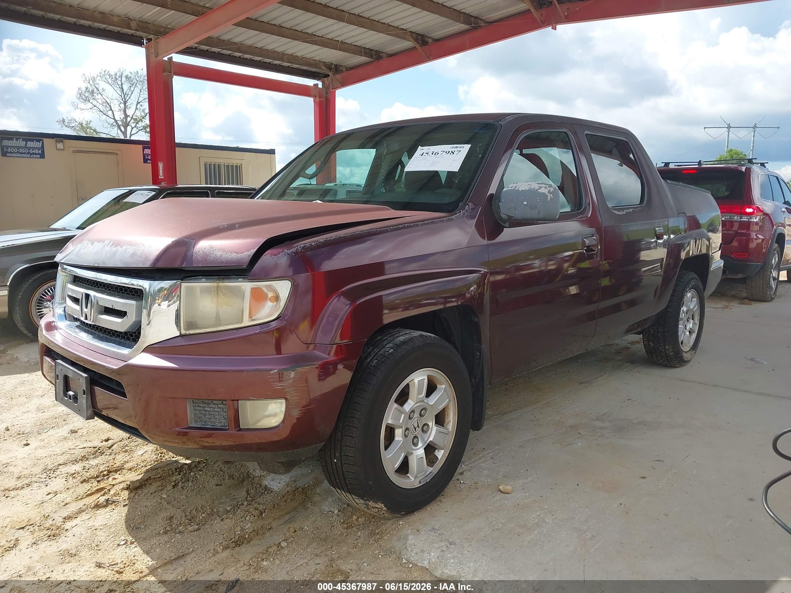 2010 Honda Ridgeline Rts Бордовый vin: 5FPYK1F42AB009483