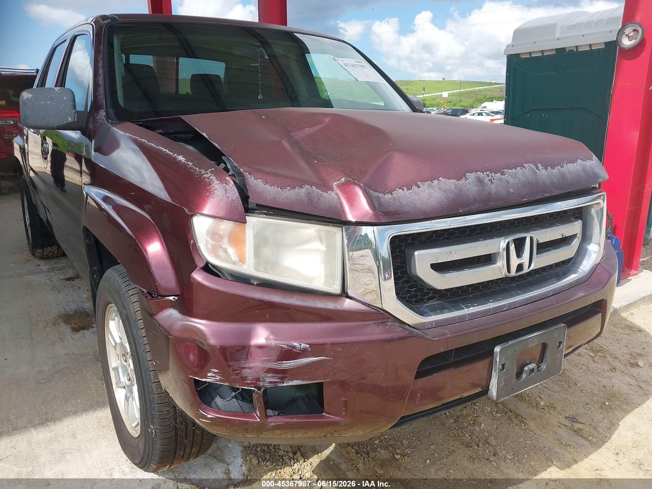 2010 Honda Ridgeline Rts Бордовый vin: 5FPYK1F42AB009483