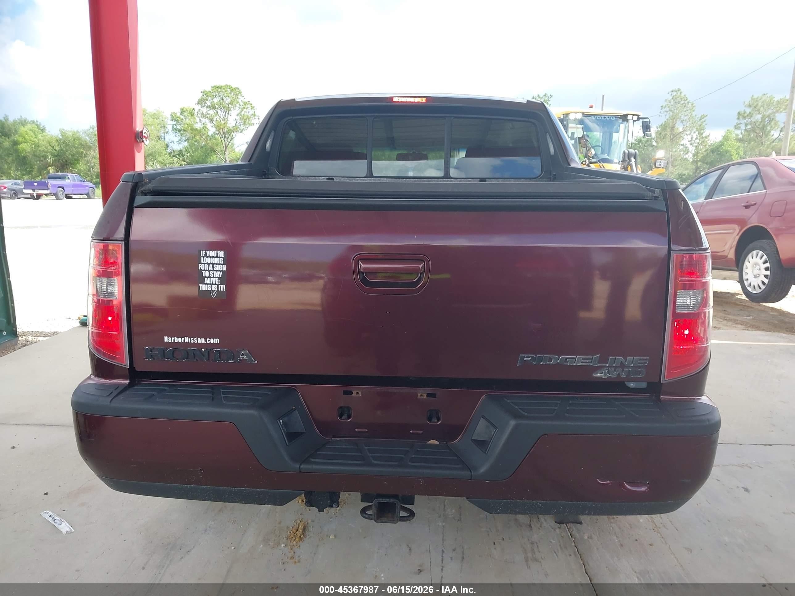 2010 Honda Ridgeline Rts Бордовый vin: 5FPYK1F42AB009483
