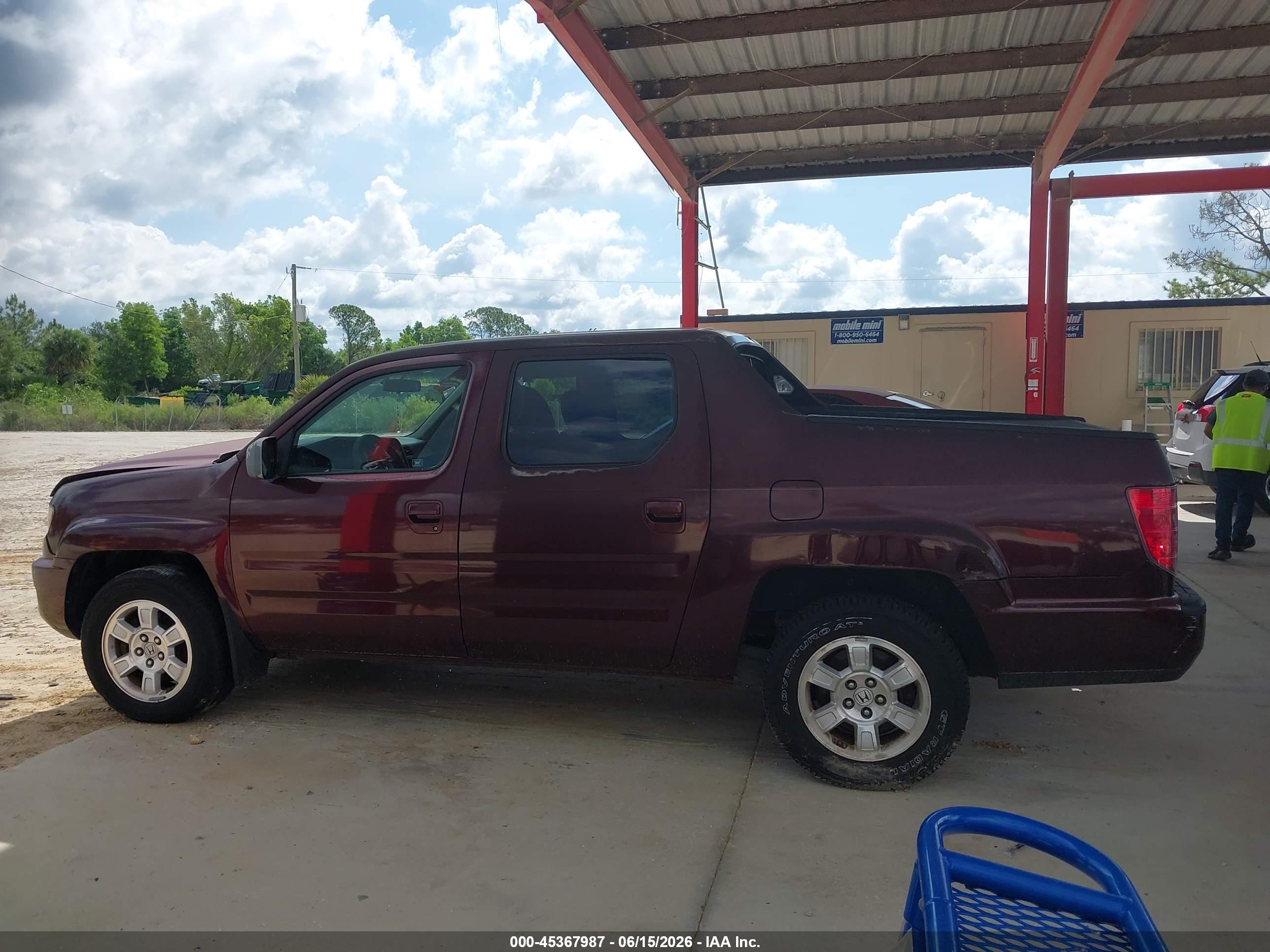 2010 Honda Ridgeline Rts Бордовый vin: 5FPYK1F42AB009483