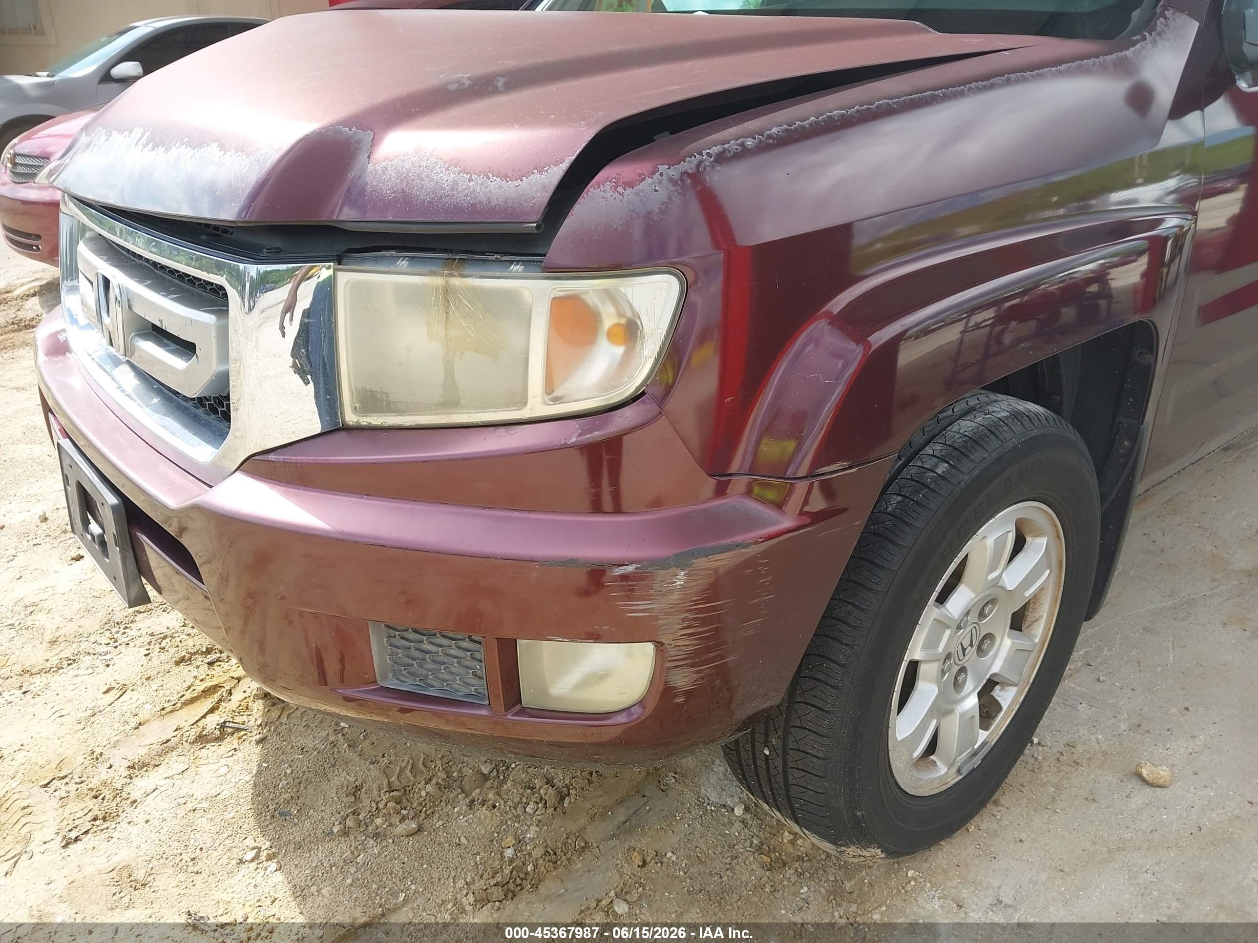 2010 Honda Ridgeline Rts Бордовый vin: 5FPYK1F42AB009483