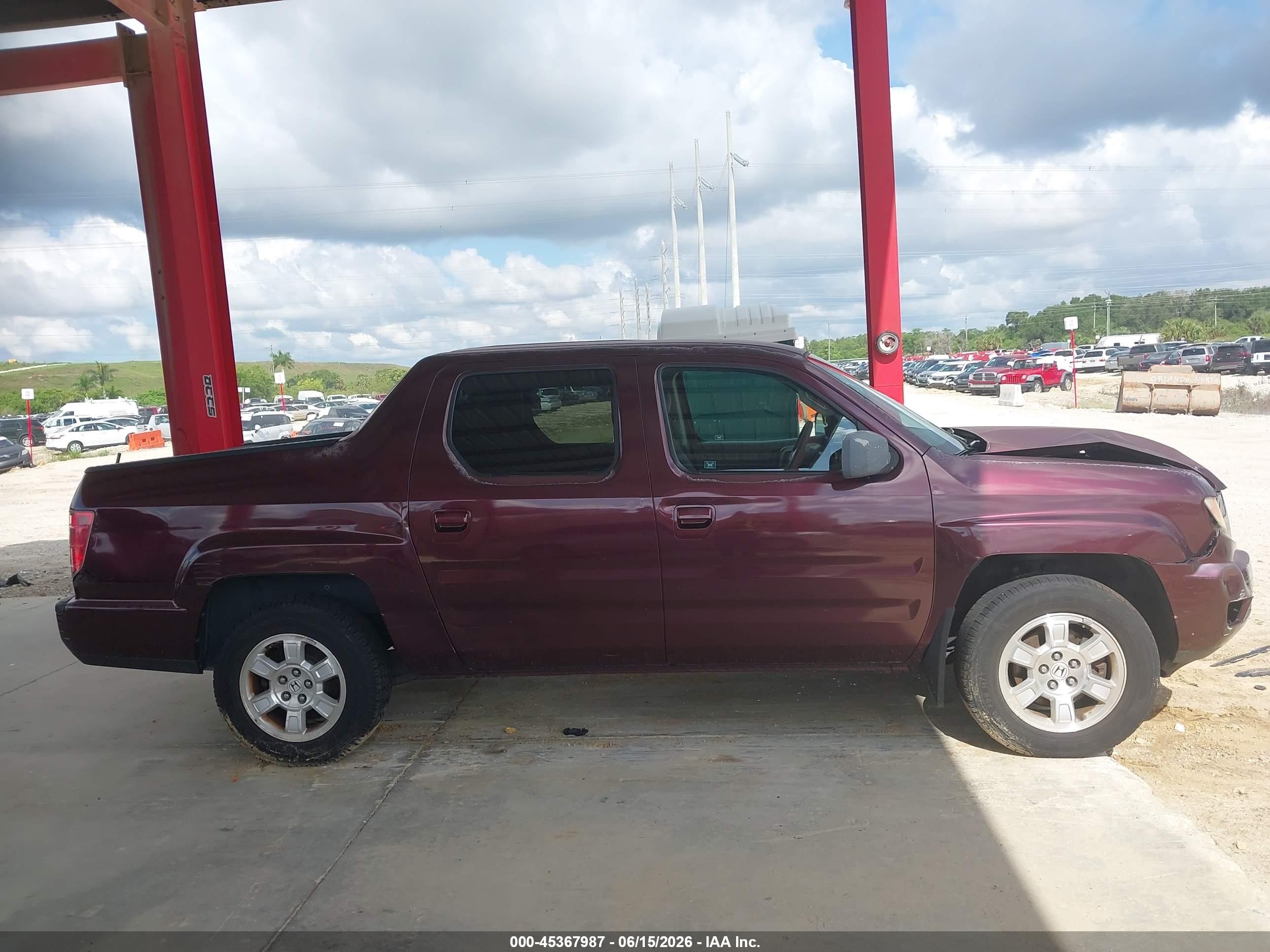 2010 Honda Ridgeline Rts Бордовый vin: 5FPYK1F42AB009483