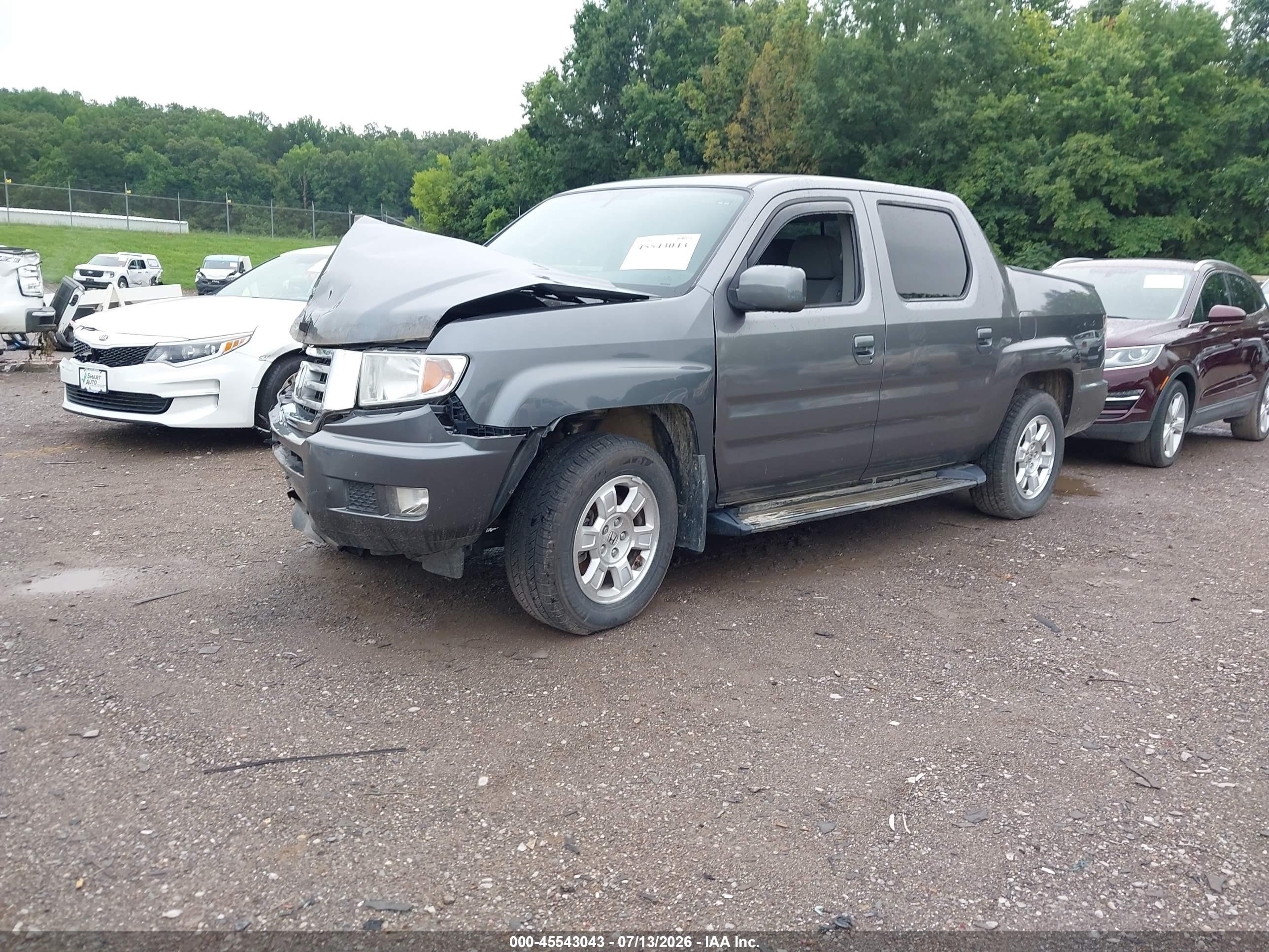 2013 Honda Ridgeline Rts Gray vin: 5FPYK1F42DB002408