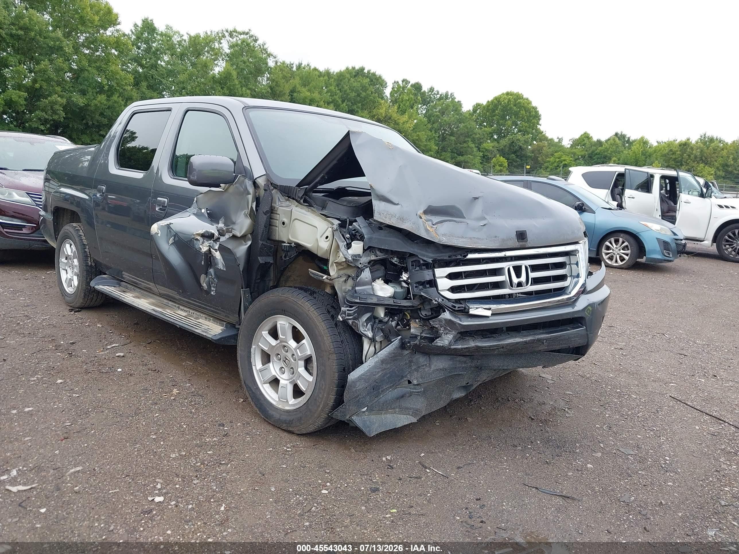 2013 Honda Ridgeline Rts Gray vin: 5FPYK1F42DB002408