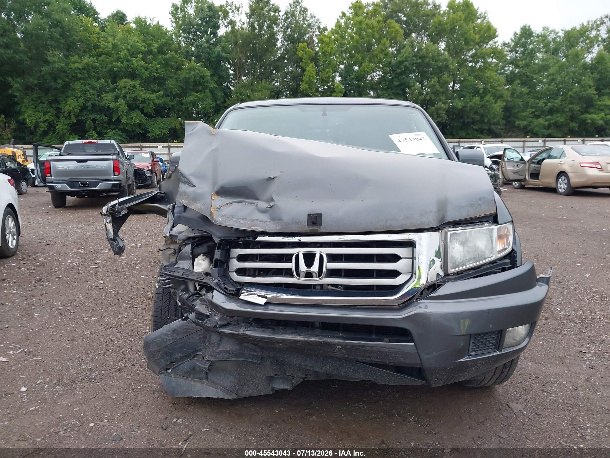 2013 Honda Ridgeline Rts Gray vin: 5FPYK1F42DB002408