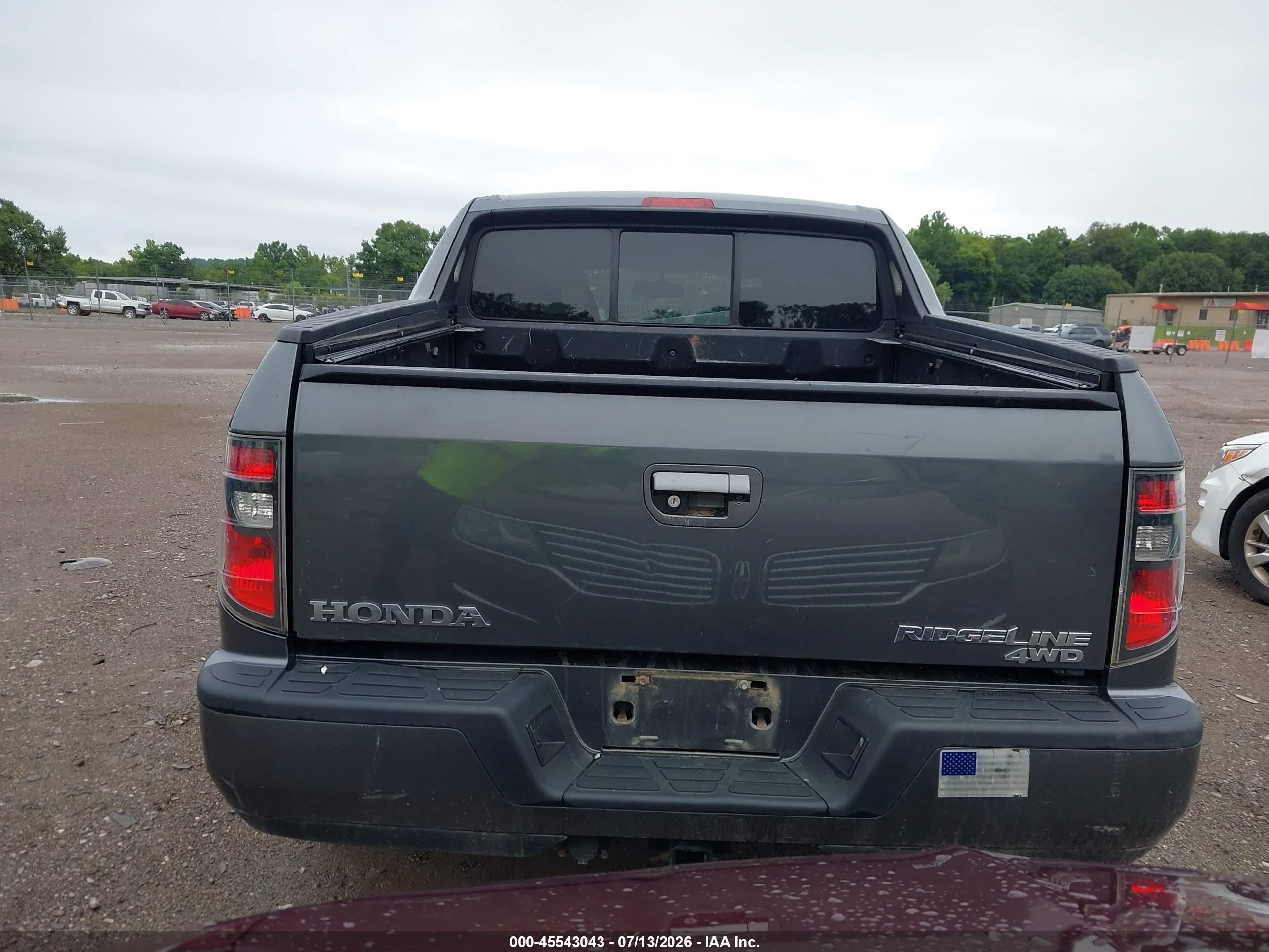 2013 Honda Ridgeline Rts Gray vin: 5FPYK1F42DB002408