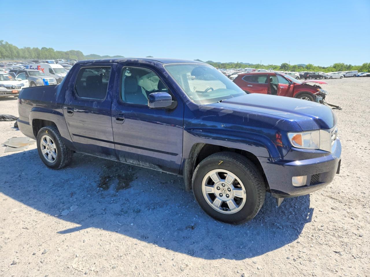2014 Honda Ridgeline Rts Blue vin: 5FPYK1F43EB004749