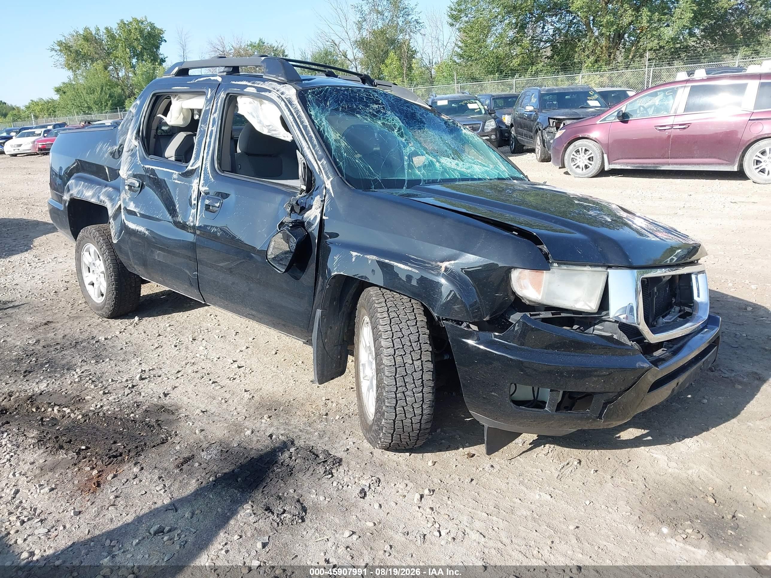 2012 Honda Ridgeline Rts Black vin: 5FPYK1F44CB455167