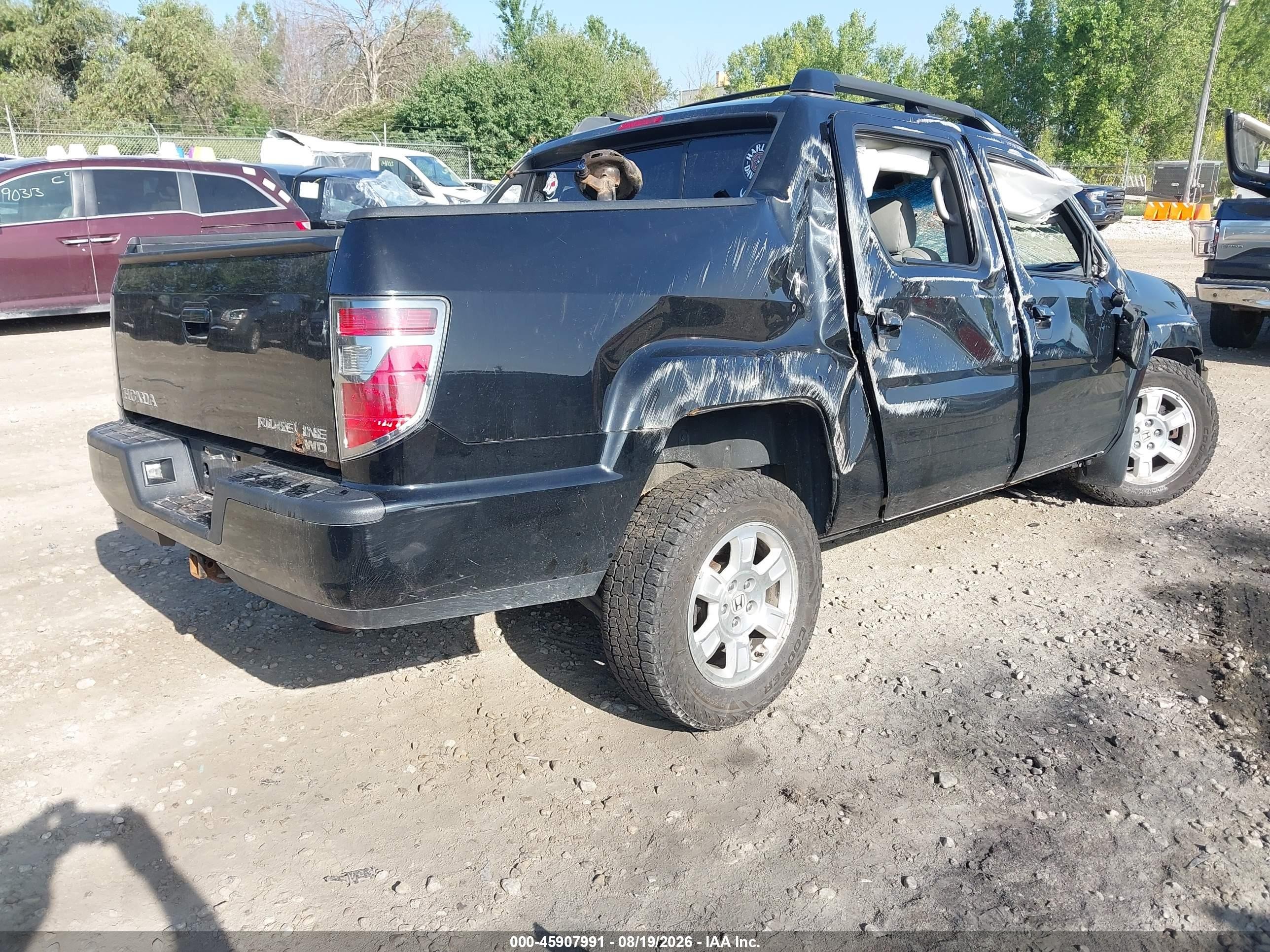 2012 Honda Ridgeline Rts Black vin: 5FPYK1F44CB455167