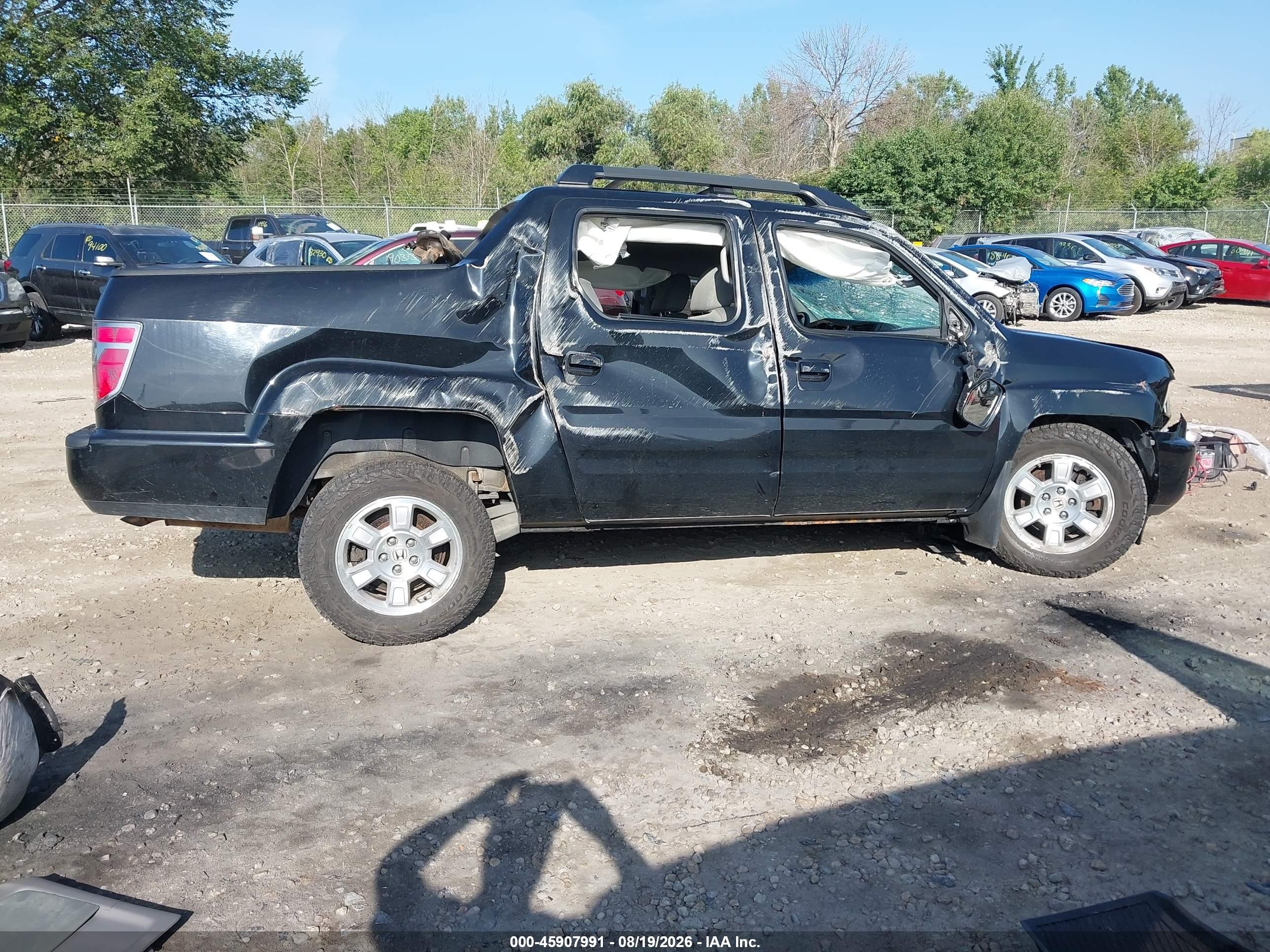 2012 Honda Ridgeline Rts Black vin: 5FPYK1F44CB455167