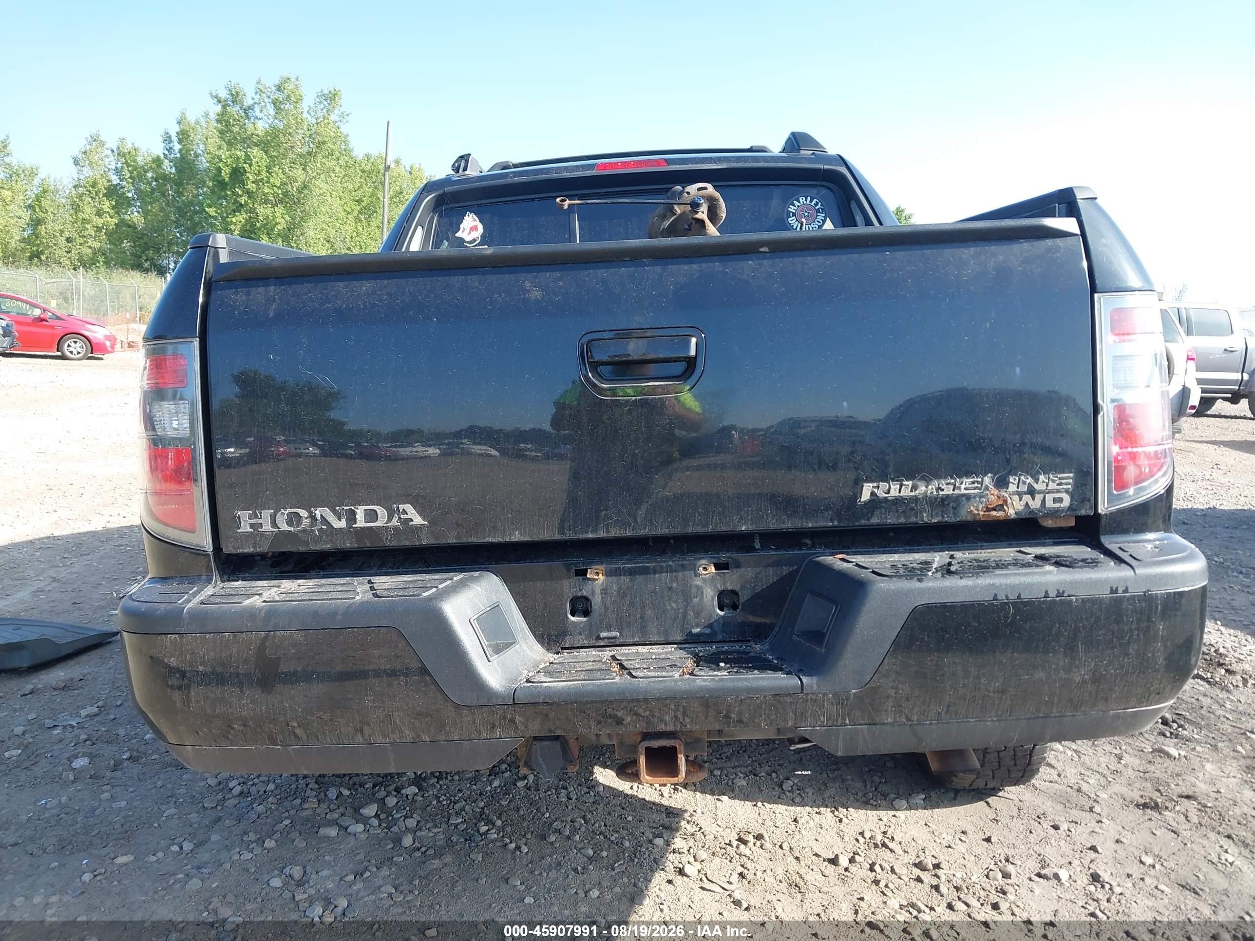 2012 Honda Ridgeline Rts Black vin: 5FPYK1F44CB455167