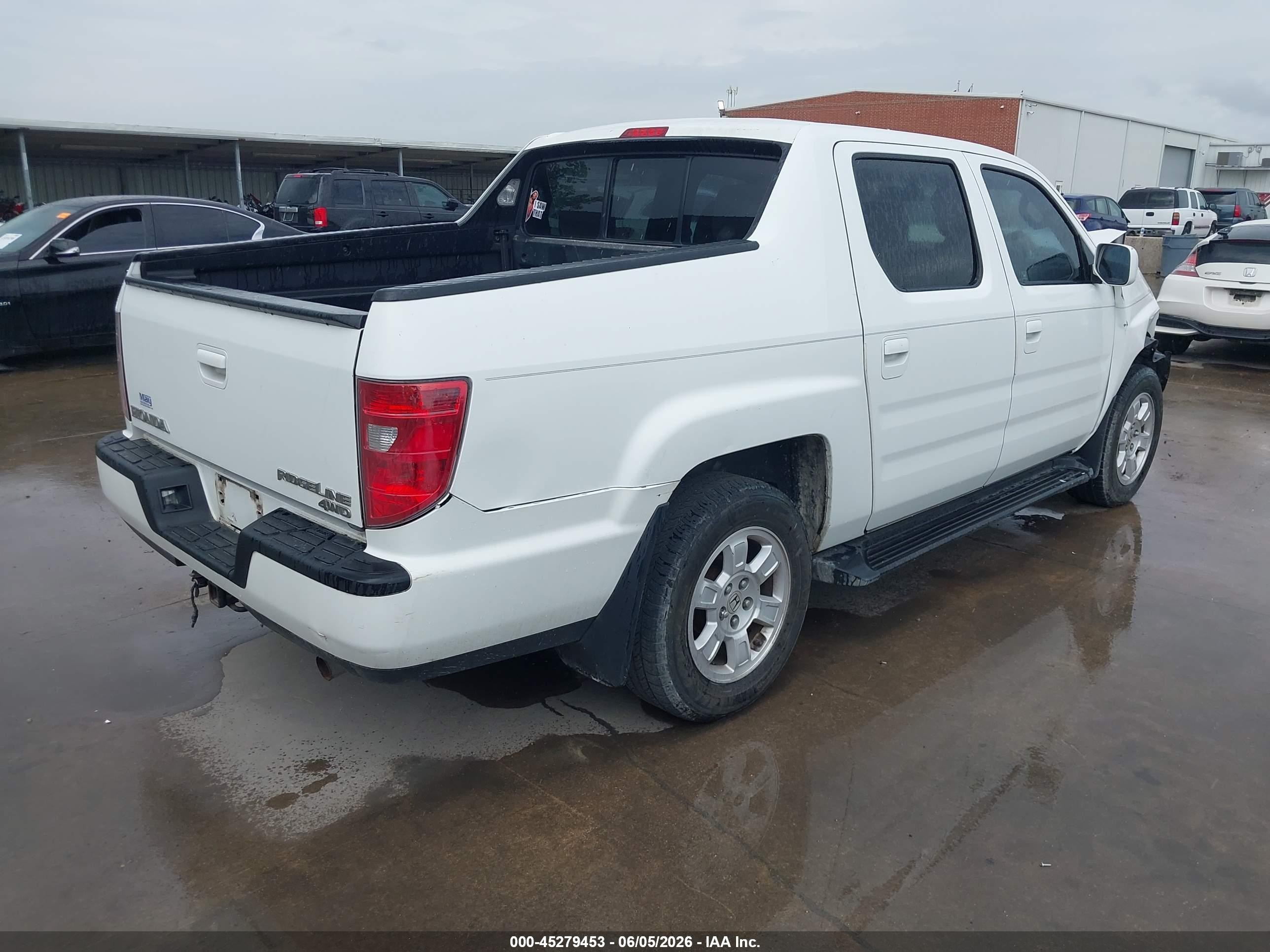 2011 Honda Ridgeline Rts White vin: 5FPYK1F45BB454169