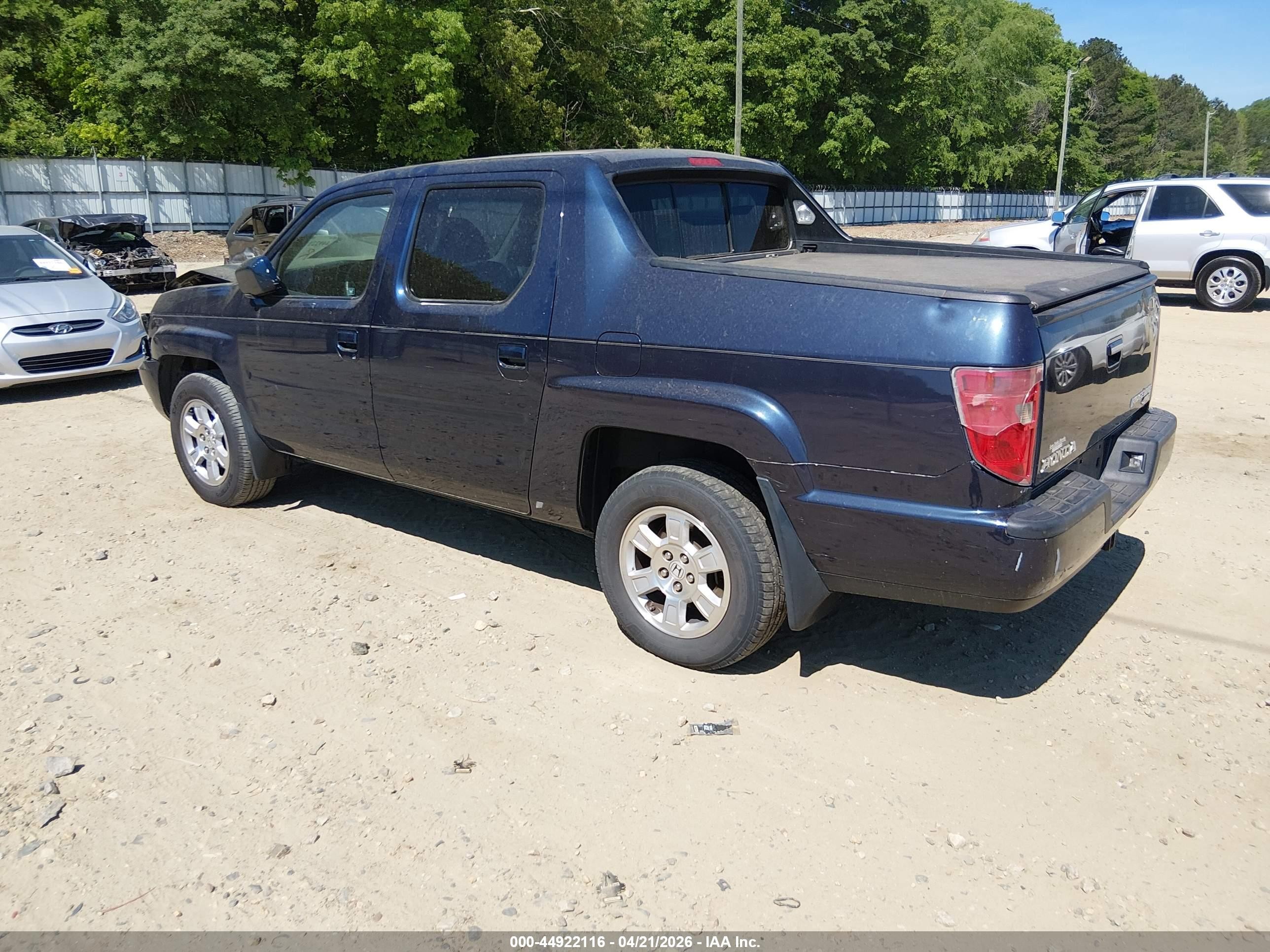 2010 Honda Ridgeline Rts Dark Blue vin: 5FPYK1F47AB007907