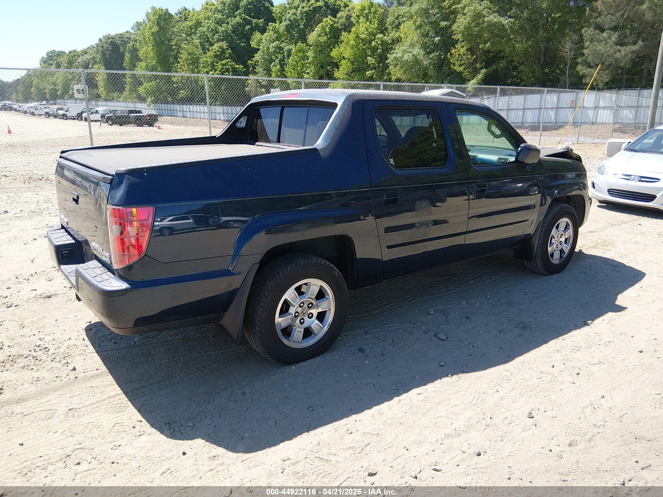 2010 Honda Ridgeline Rts Dark Blue vin: 5FPYK1F47AB007907
