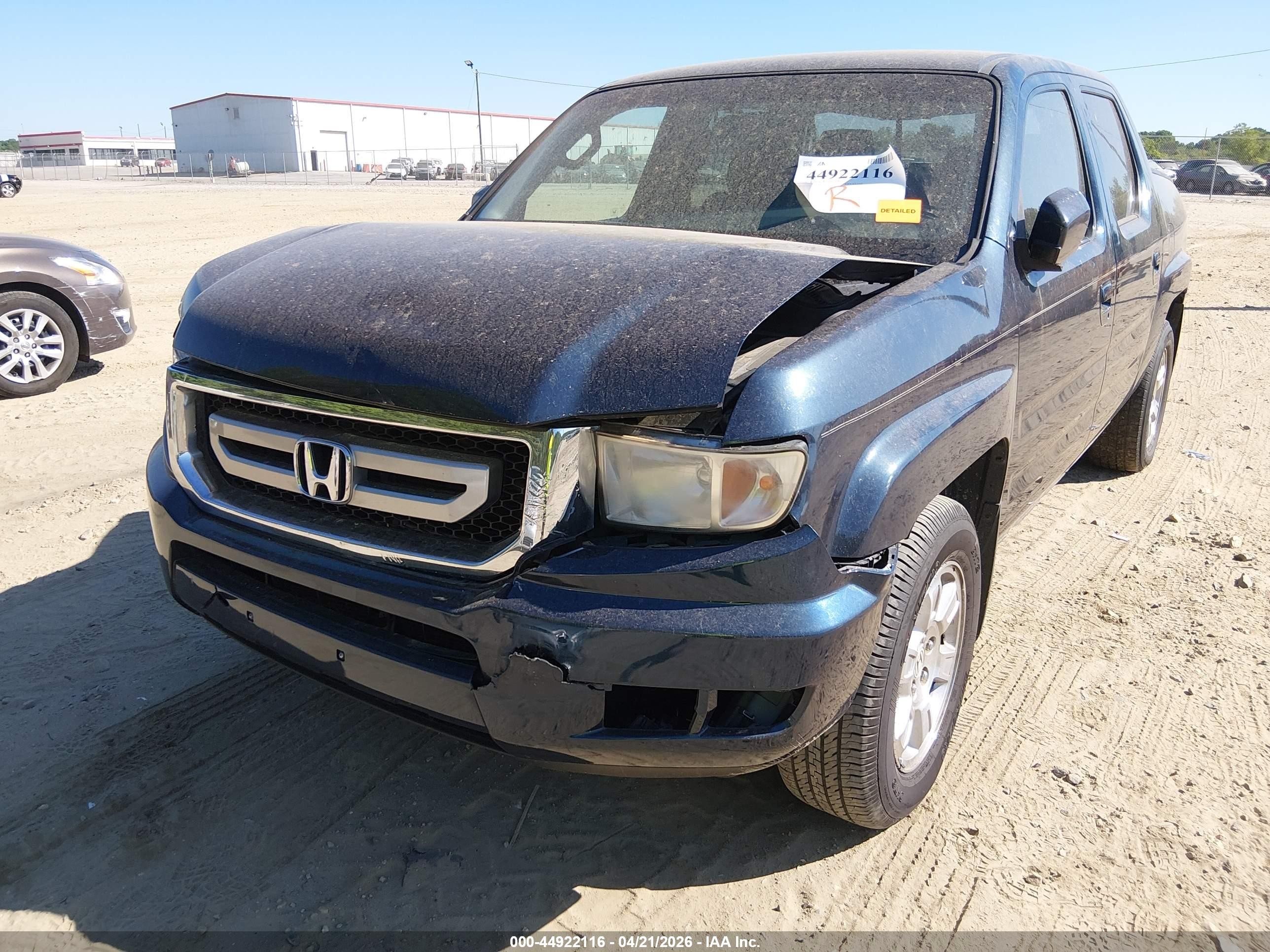 2010 Honda Ridgeline Rts Dark Blue vin: 5FPYK1F47AB007907
