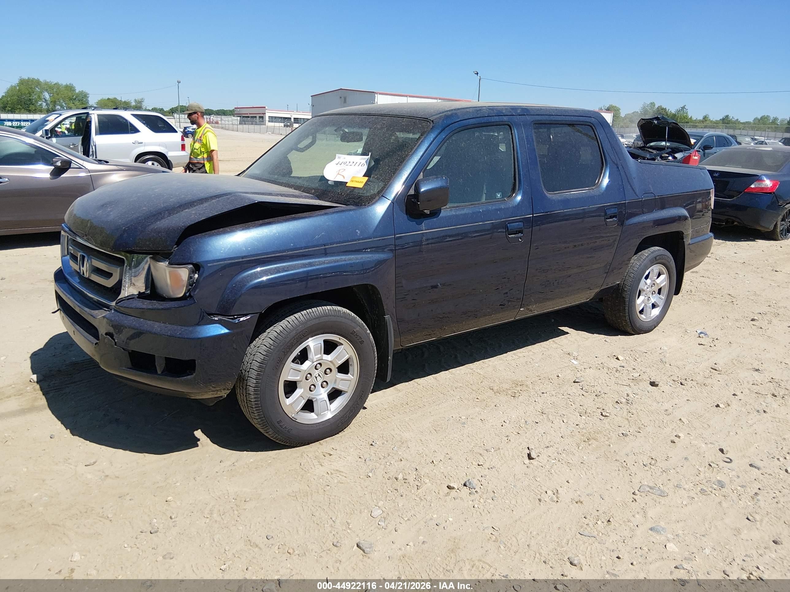 2010 Honda Ridgeline Rts Dark Blue vin: 5FPYK1F47AB007907