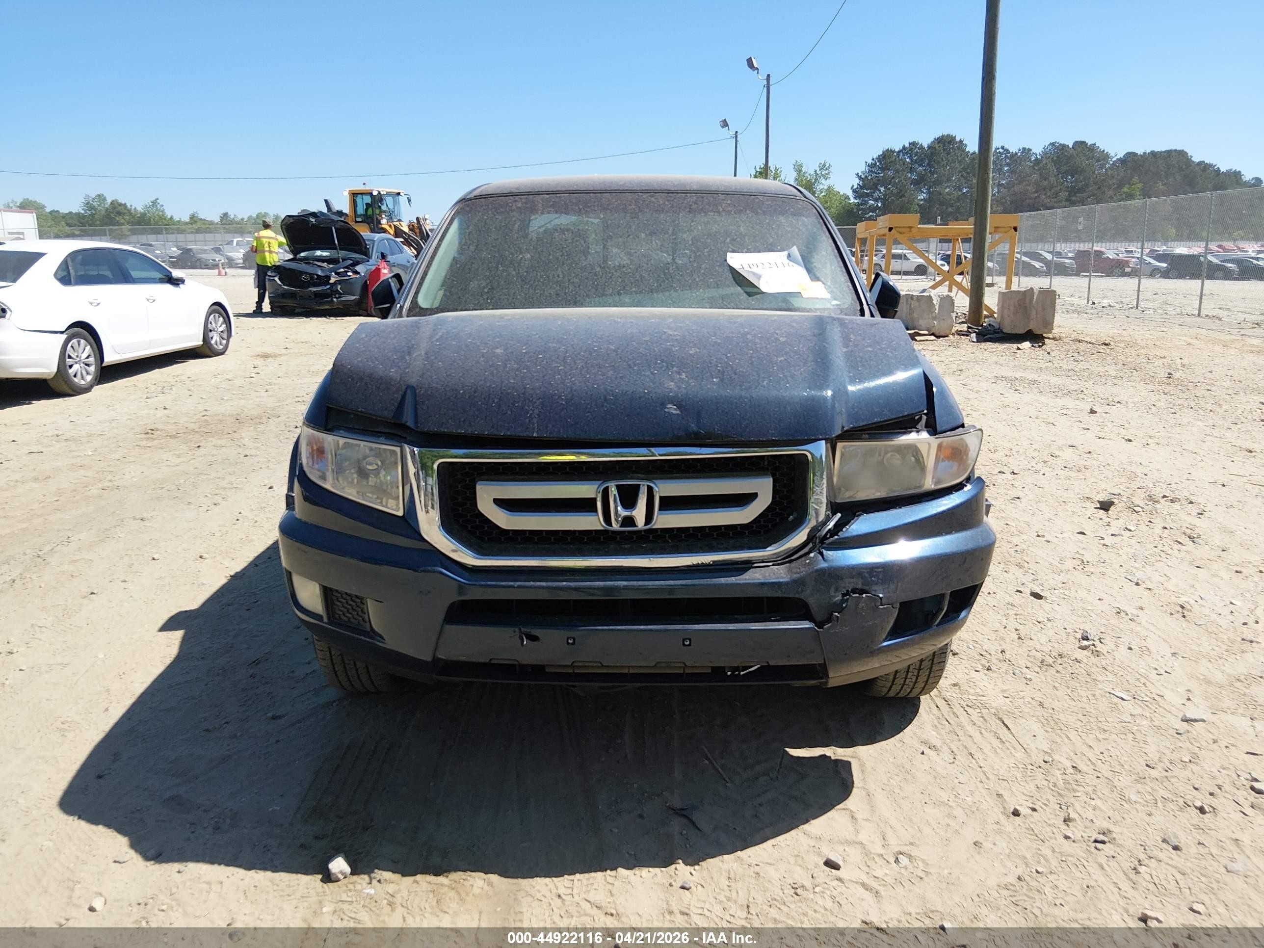 2010 Honda Ridgeline Rts Dark Blue vin: 5FPYK1F47AB007907