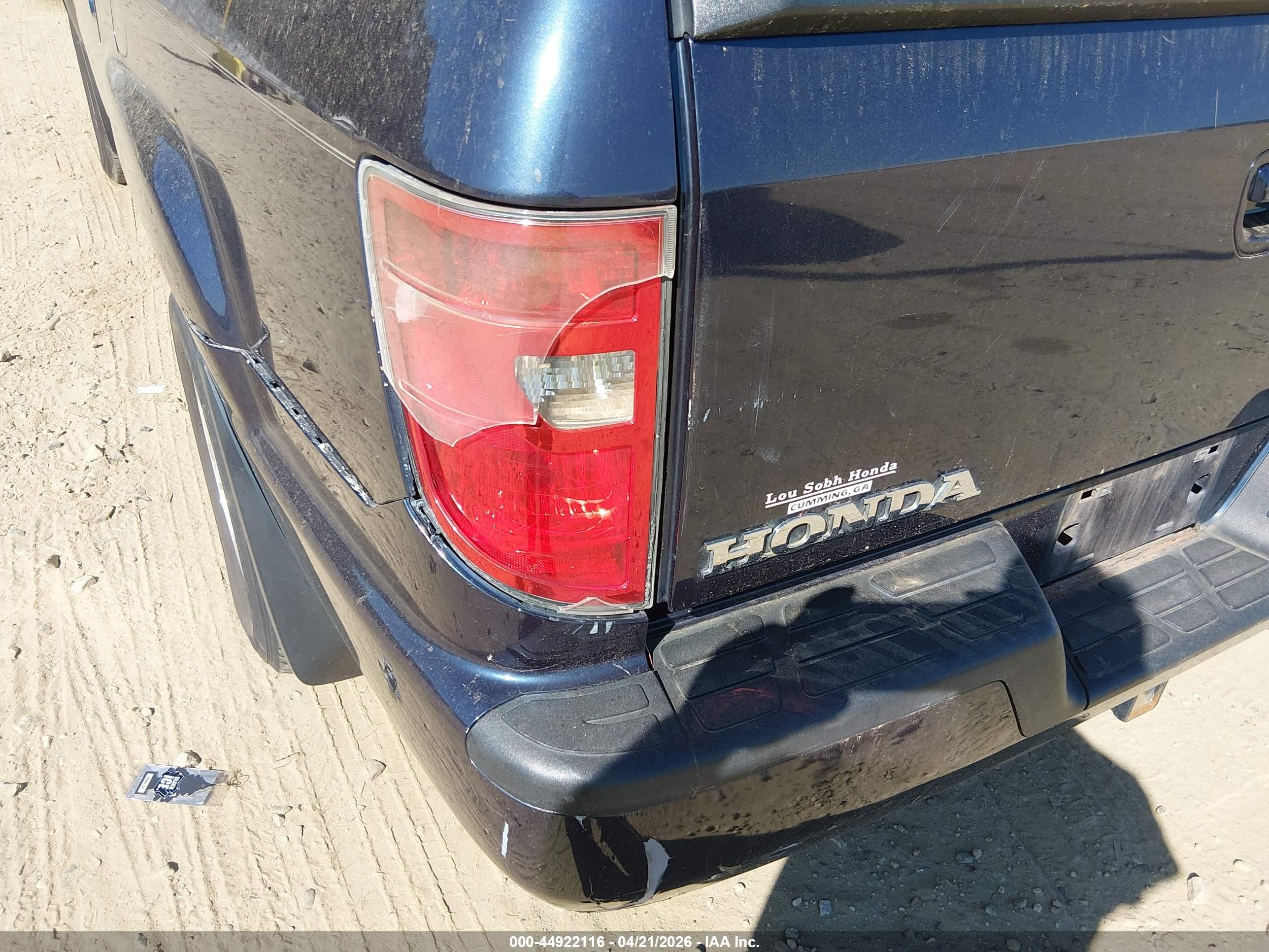 2010 Honda Ridgeline Rts Dark Blue vin: 5FPYK1F47AB007907