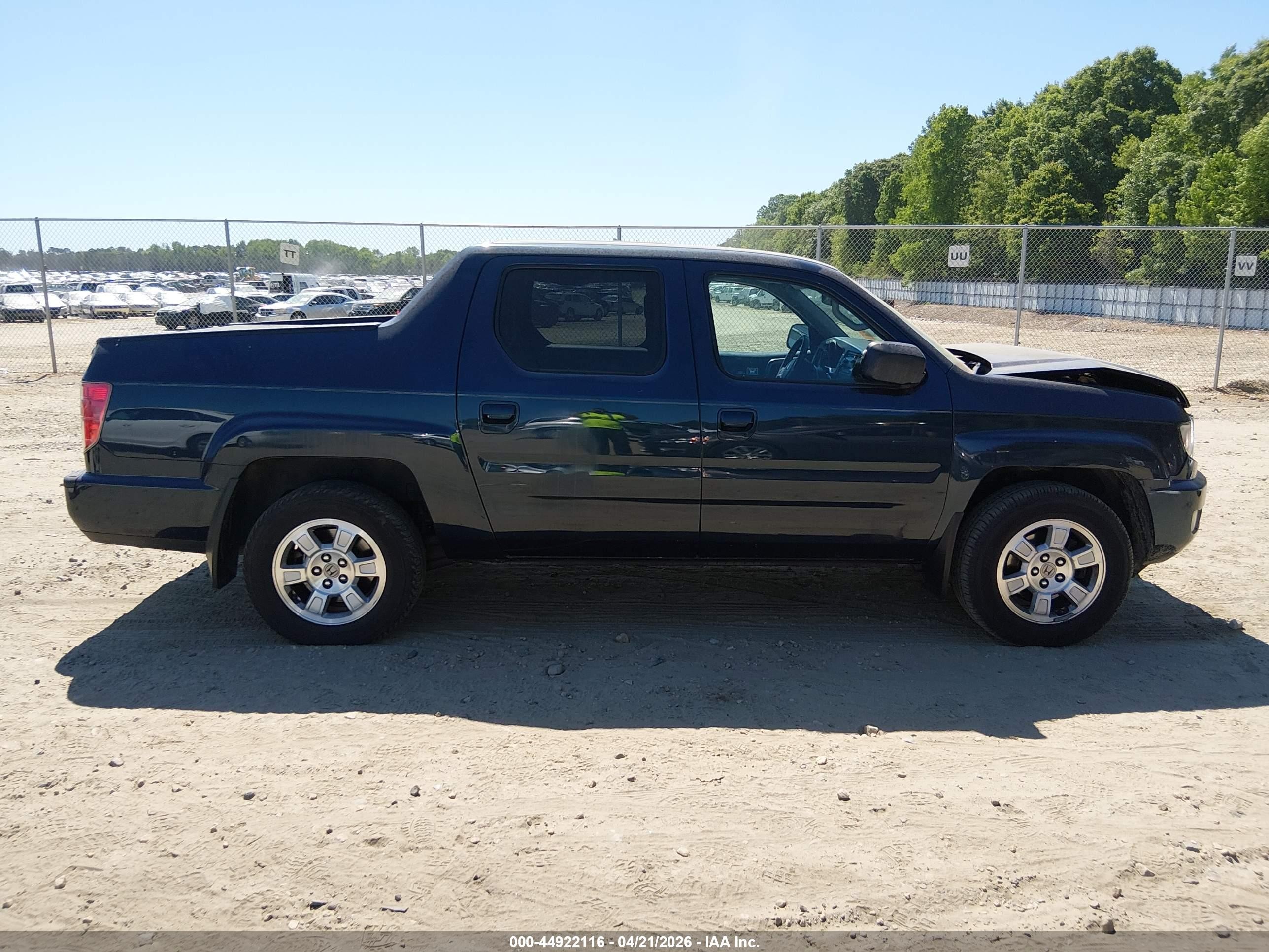 2010 Honda Ridgeline Rts Dark Blue vin: 5FPYK1F47AB007907