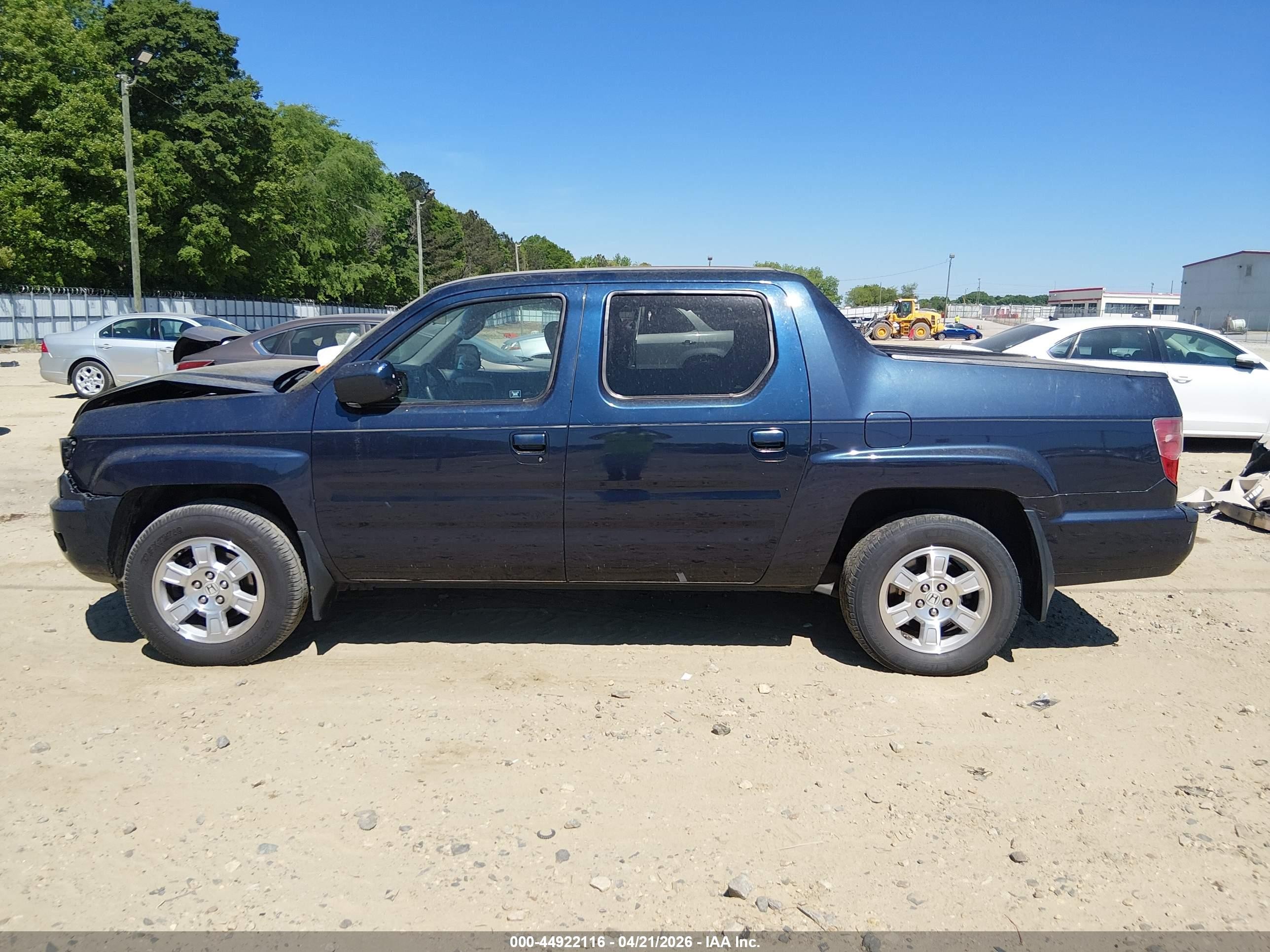 2010 Honda Ridgeline Rts Dark Blue vin: 5FPYK1F47AB007907