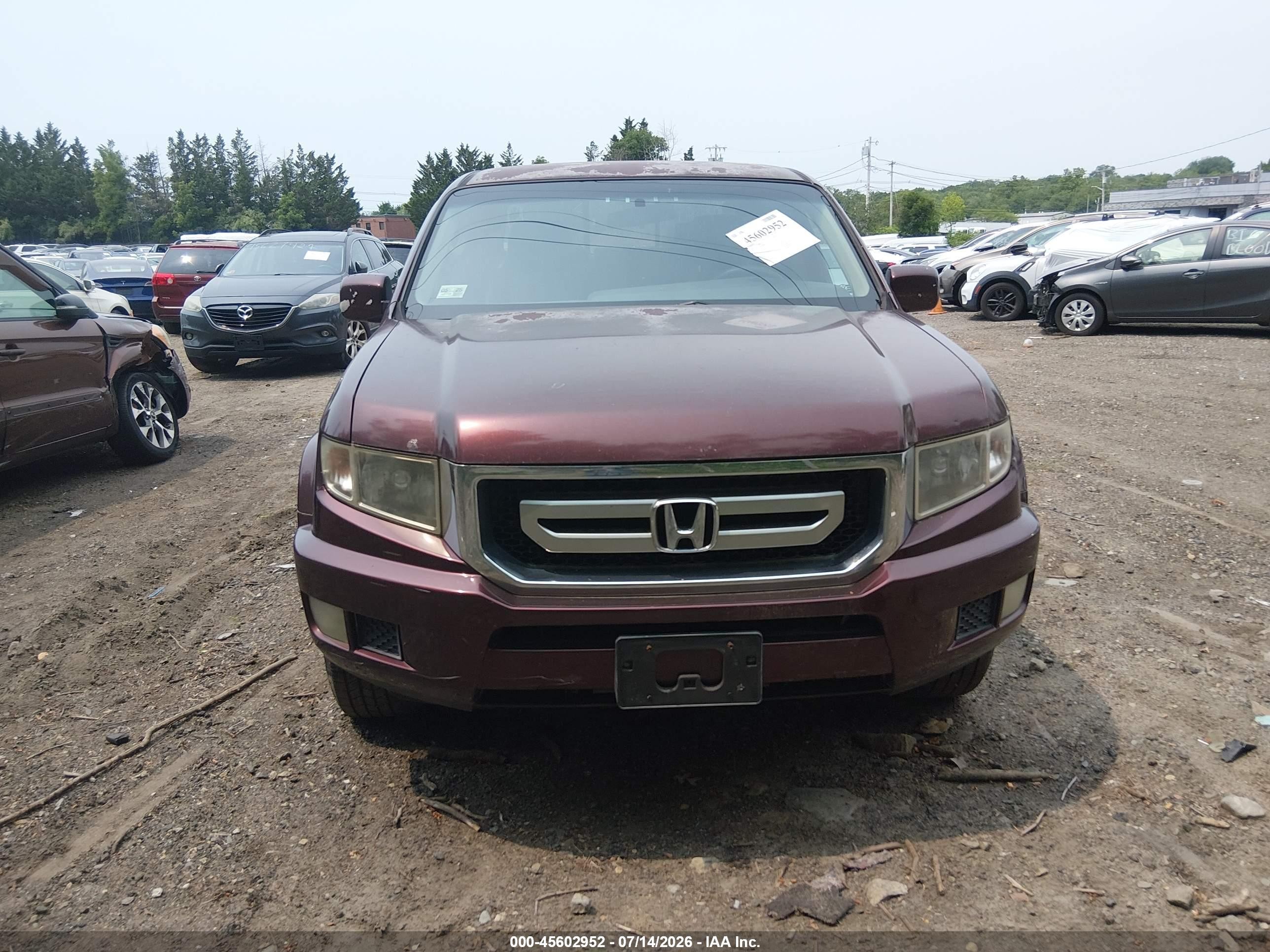 2011 Honda Ridgeline Rts Burgundy vin: 5FPYK1F49BB005626