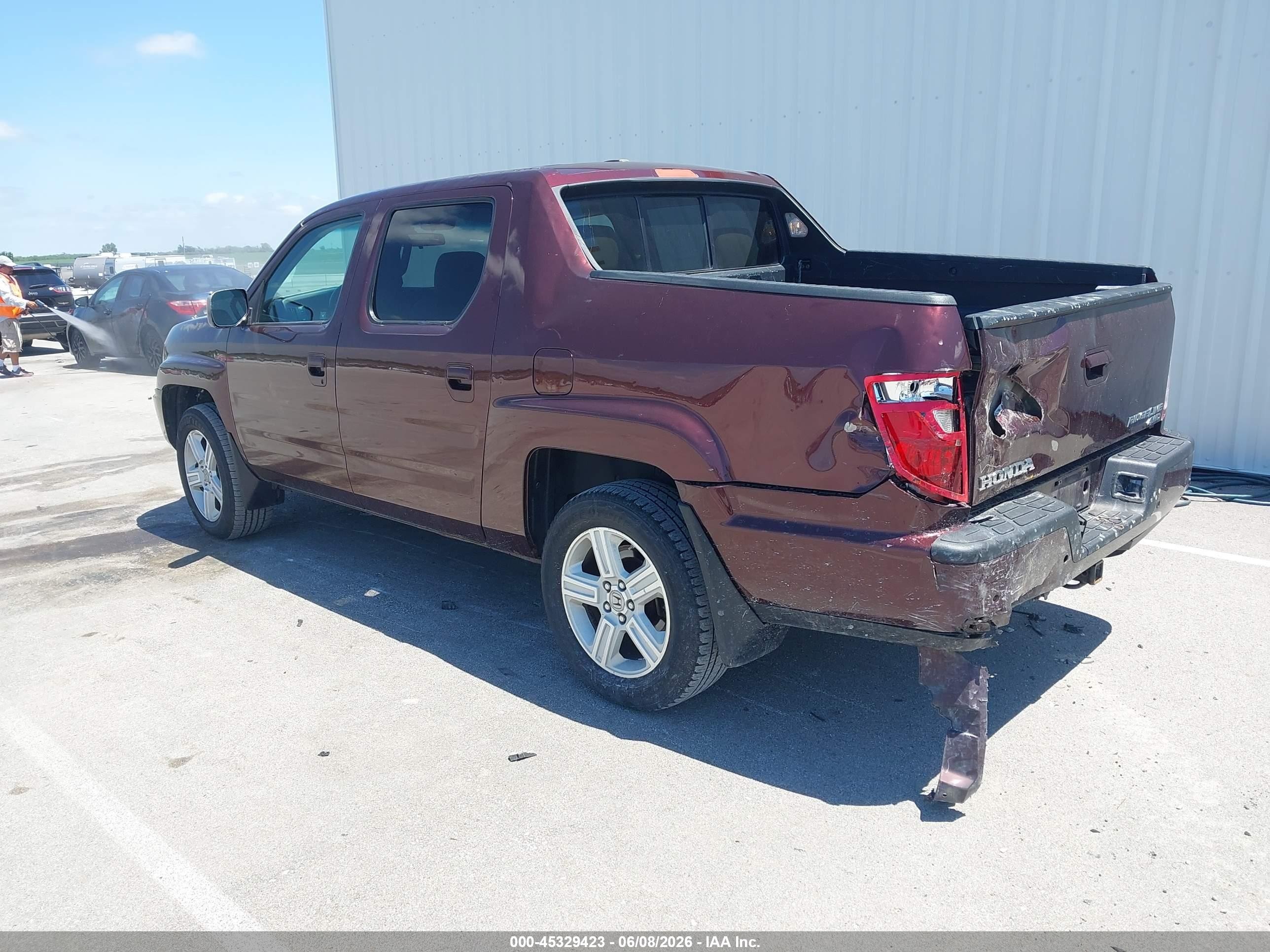2010 Honda Ridgeline Rtl Maroon vin: 5FPYK1F50AB002606
