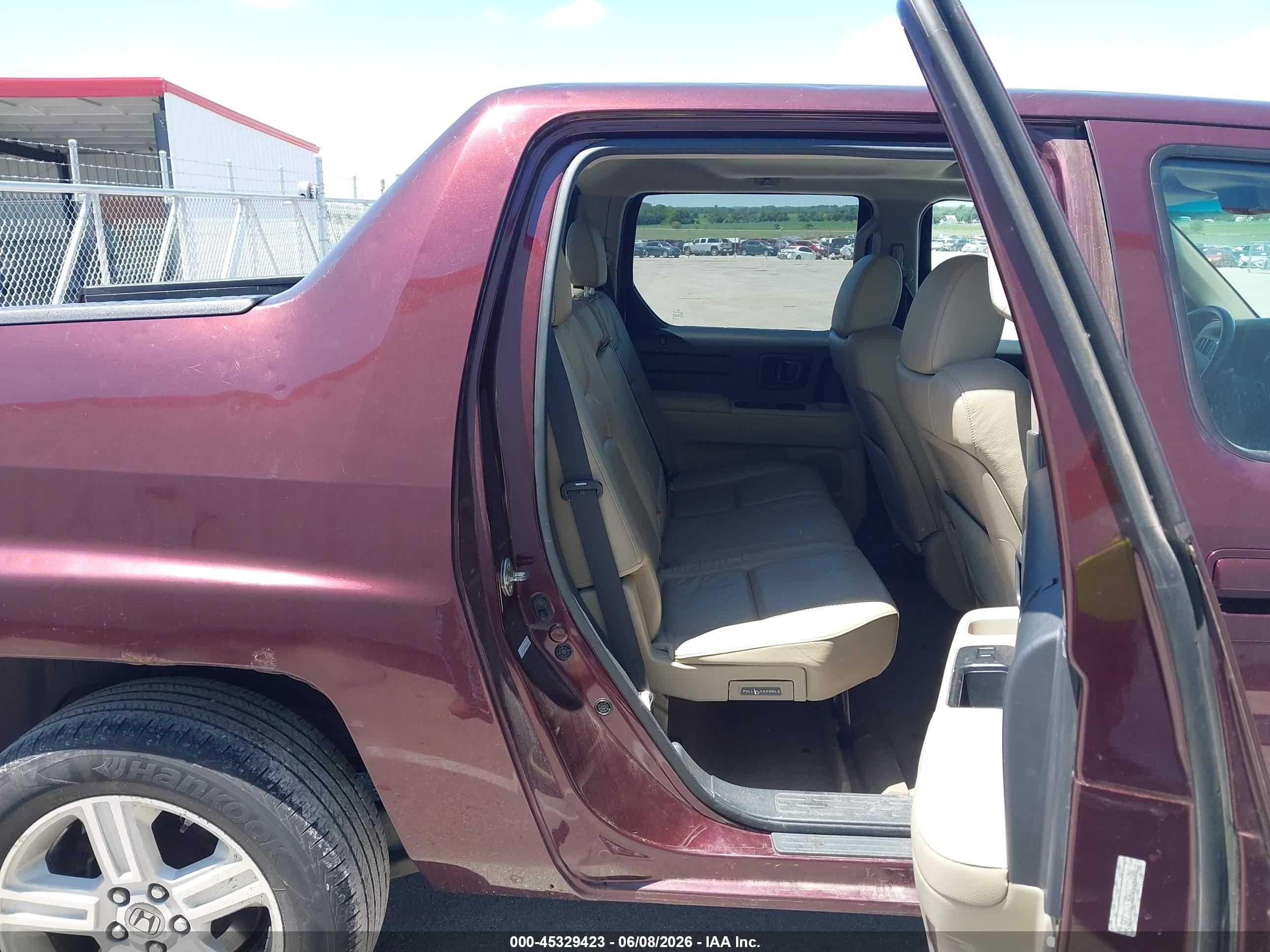 2010 Honda Ridgeline Rtl Maroon vin: 5FPYK1F50AB002606