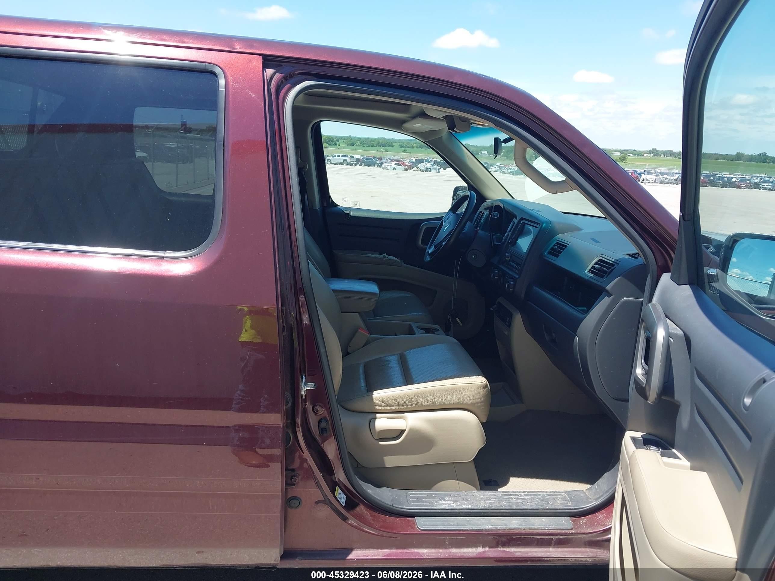 2010 Honda Ridgeline Rtl Maroon vin: 5FPYK1F50AB002606